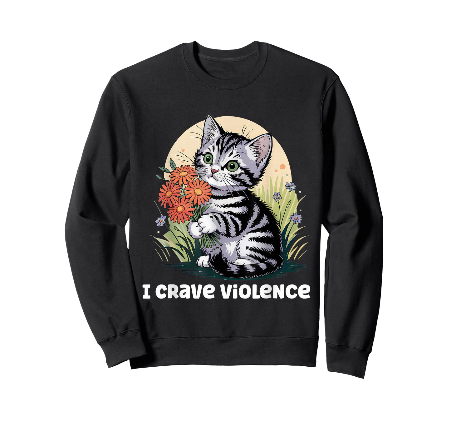 I Crave Violence Funny Cat Meme T-Shirt