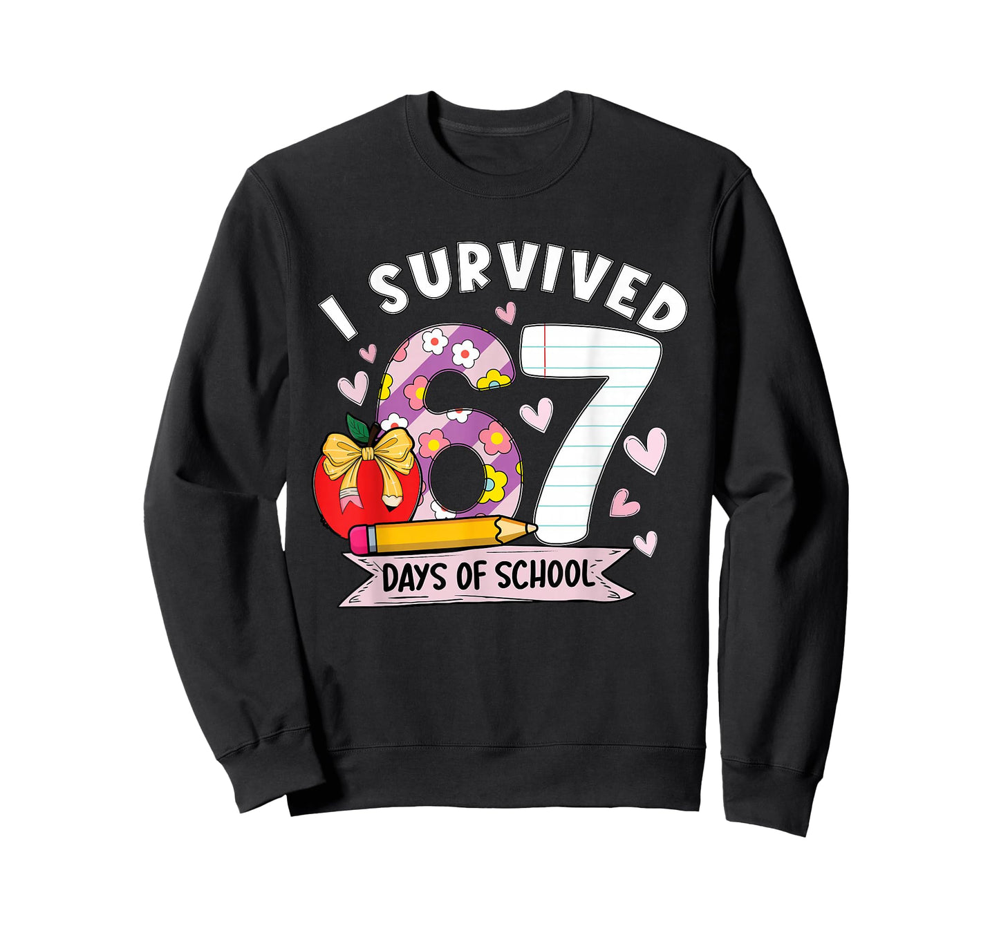 I Survived 67 Days of School Funny Leopard Student Style T-Shirt