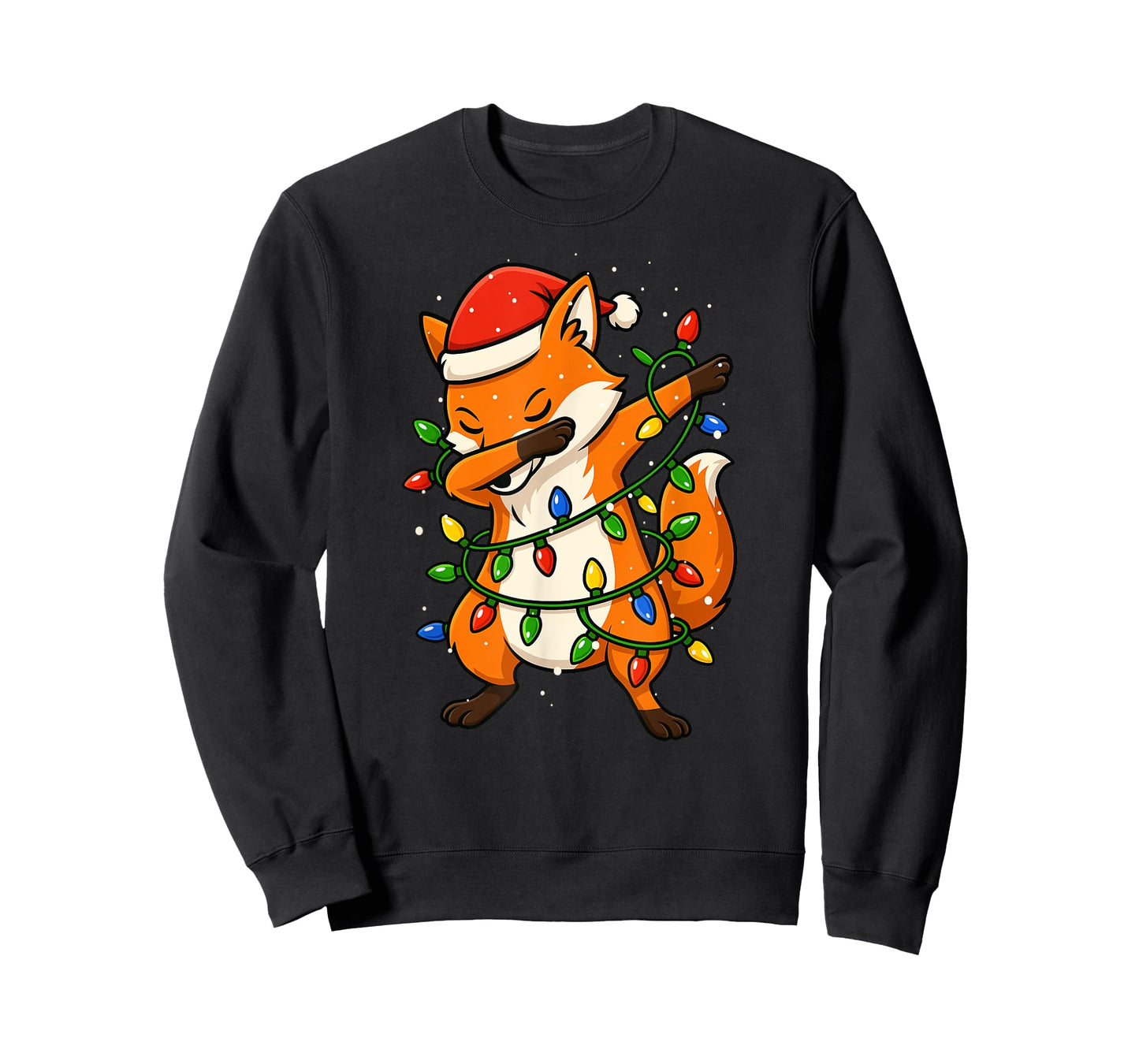 Funny Fox Christmas Dabbing Xmas Holidays Boys Girls Kids T-Shirt