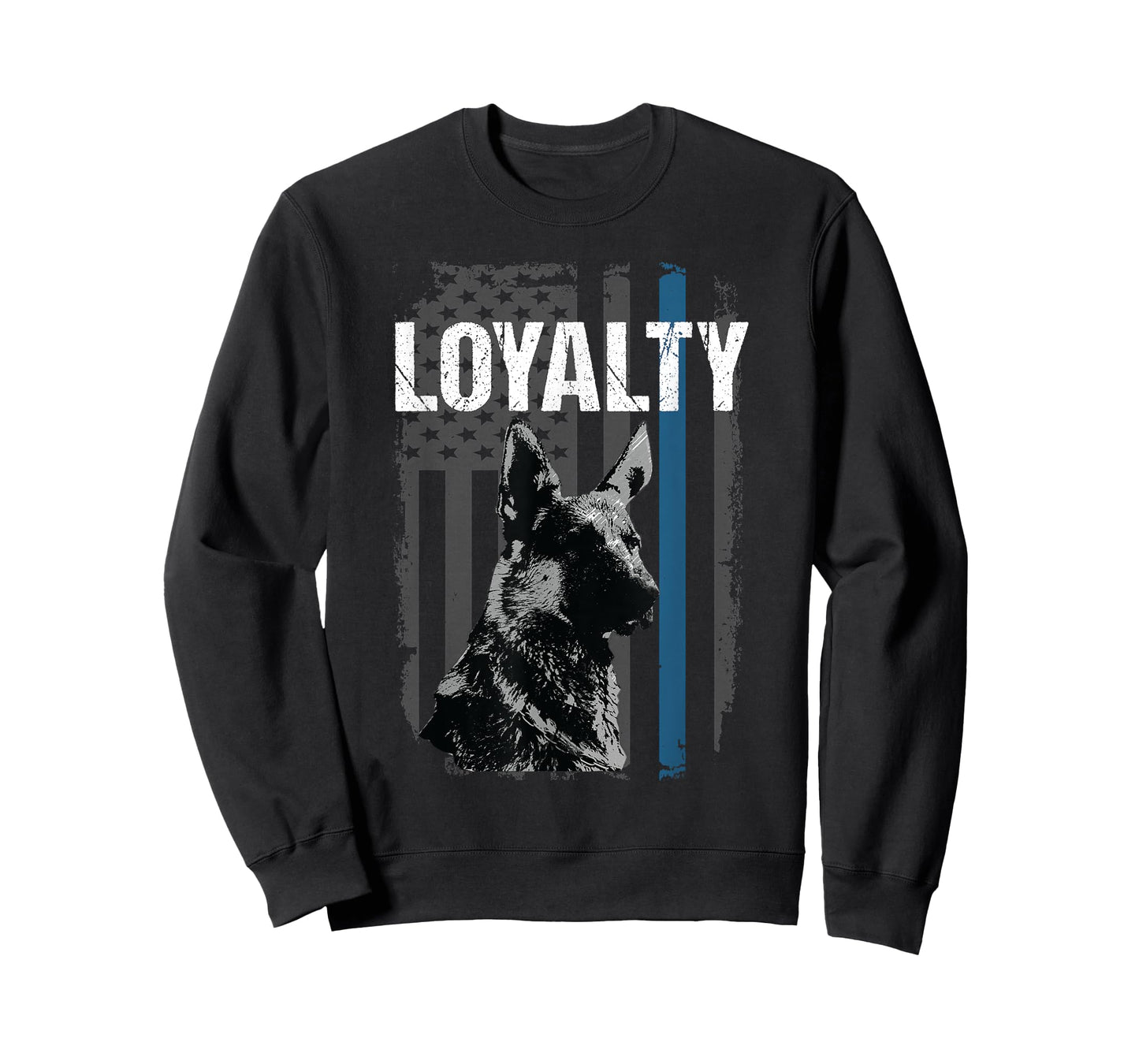 Police K9 Unit Dog Tshirt Loyalty Thin Blue Line Flag Men Women Kids T-Shirt
