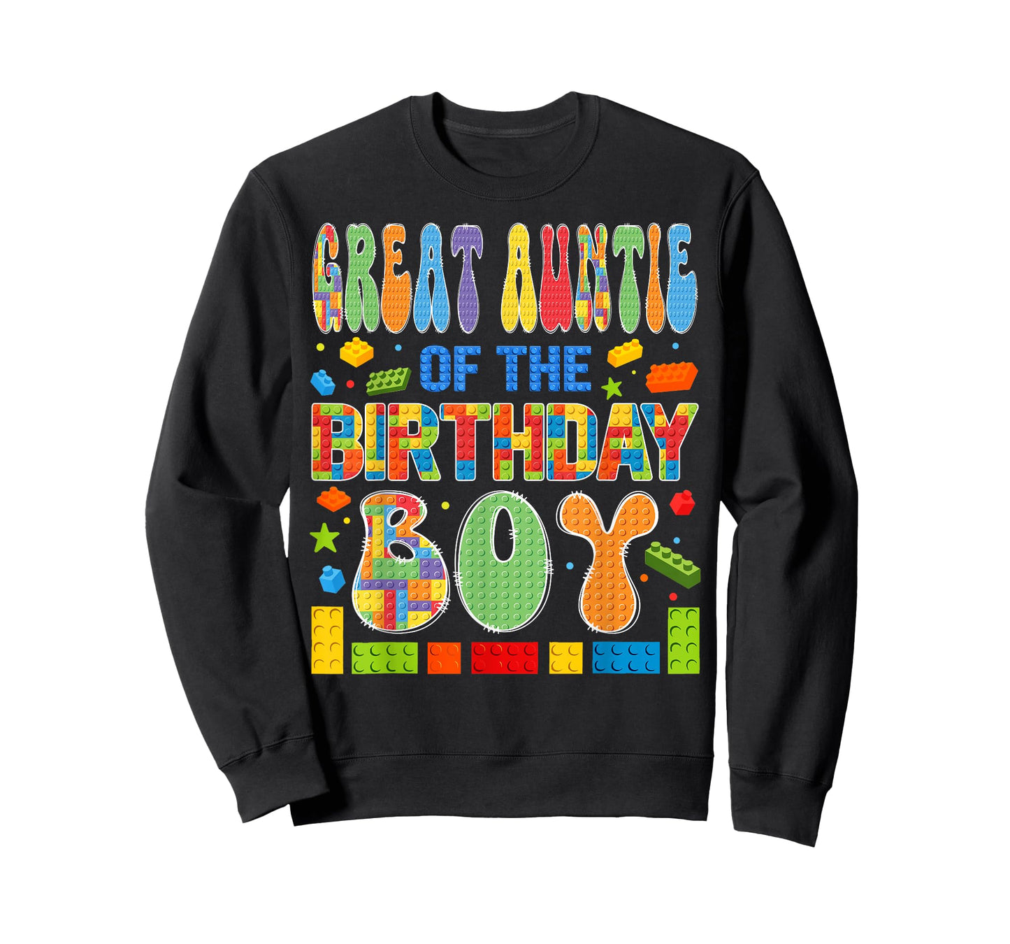 Great Auntie Of The Birthday Boy Building Block Birthday T-Shirt