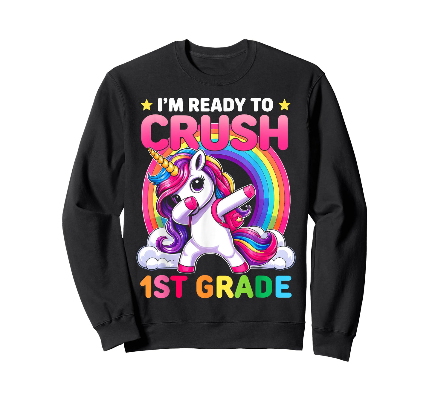 Crush 1st Grade Shirts for Girls Unicorn Back to School T-Shirt