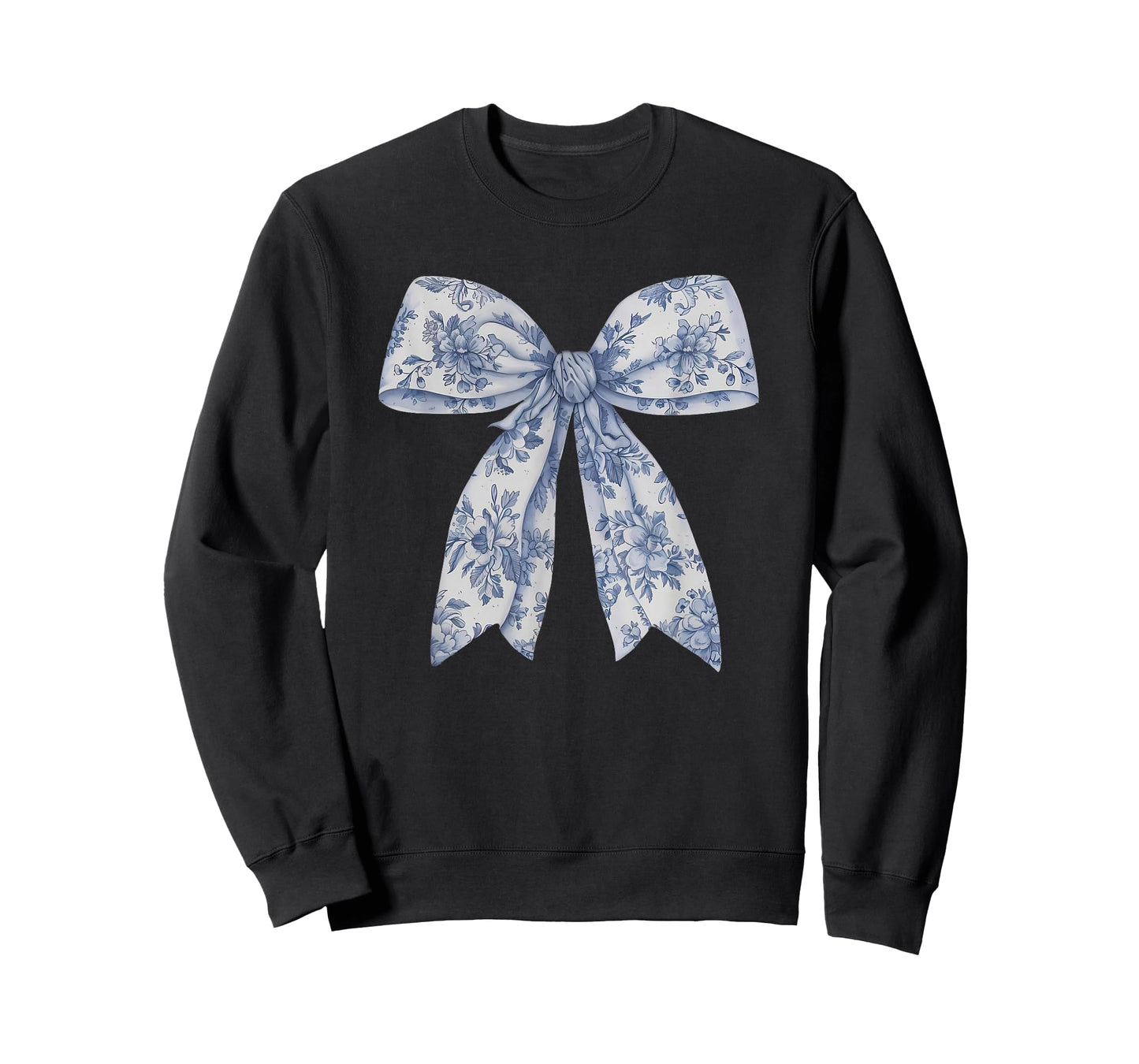Bow Shirt | Blue Bow and Ribbon Graphic Cute for Girl Women T-Shirt
