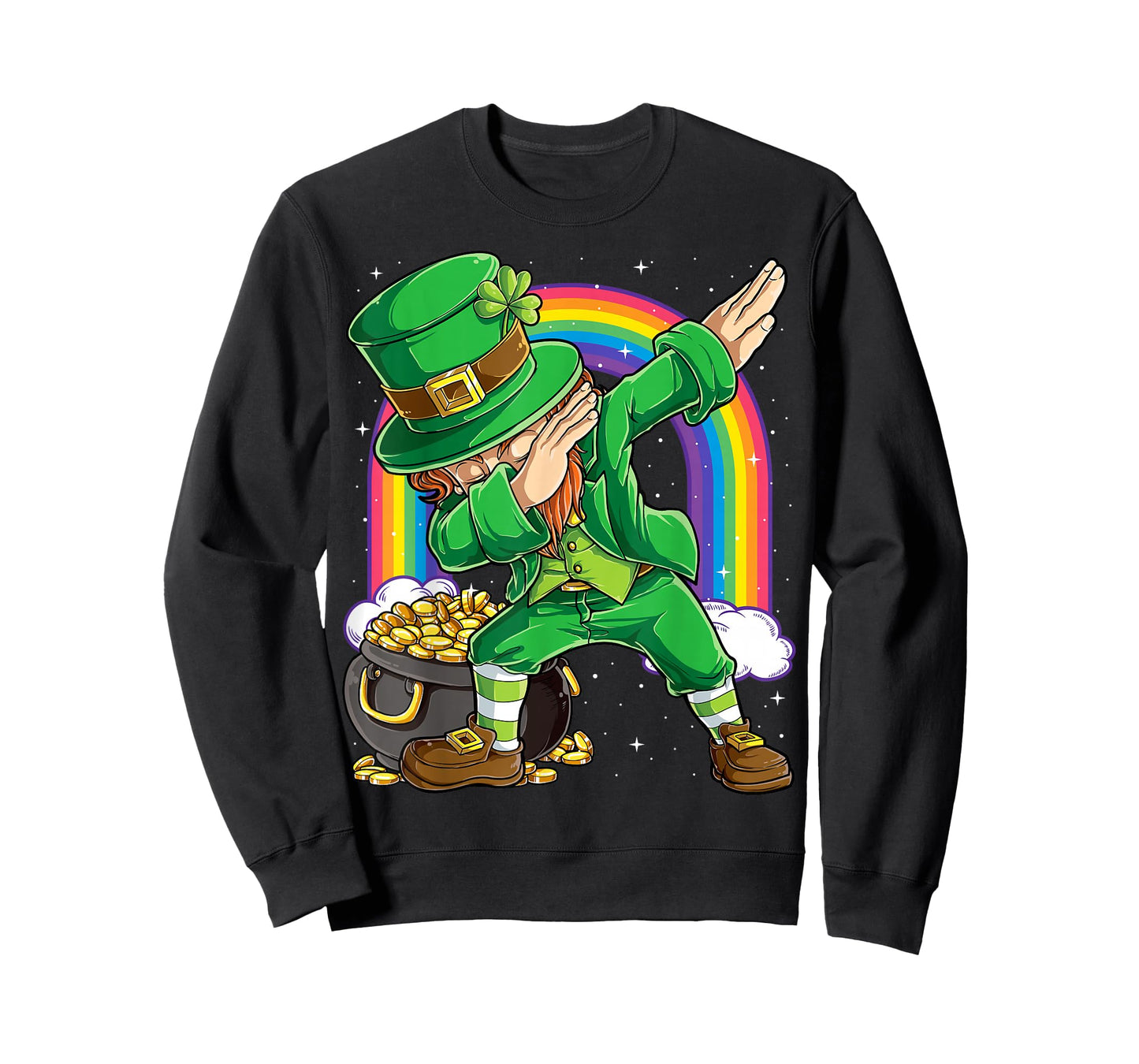 St Patricks Day Dabbing Leprechaun Boys Girls Men Dab Dance T-Shirt Small