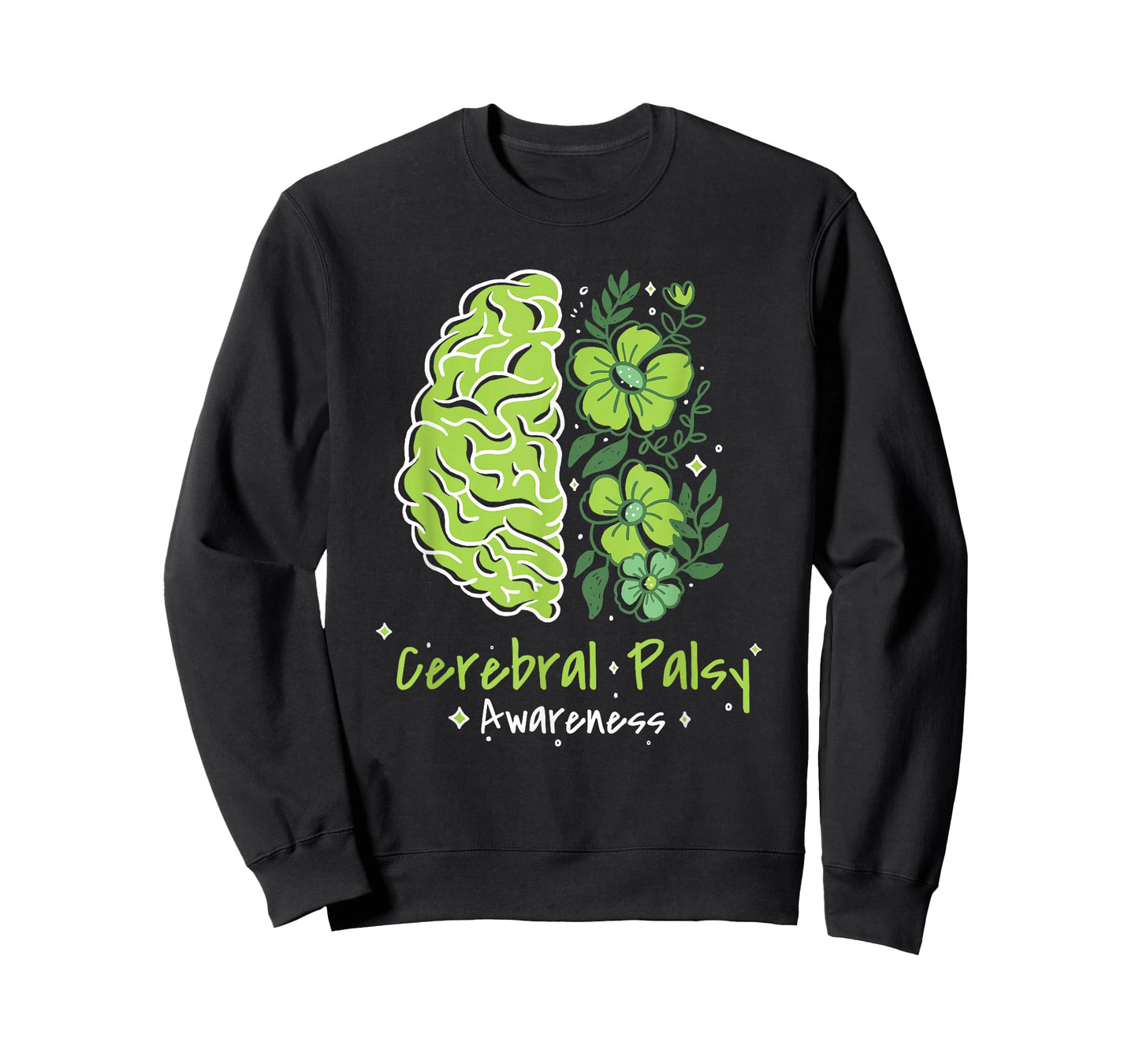 CP Brain Damage Cute Flowers Cerebral Palsy Awareness T-Shirt