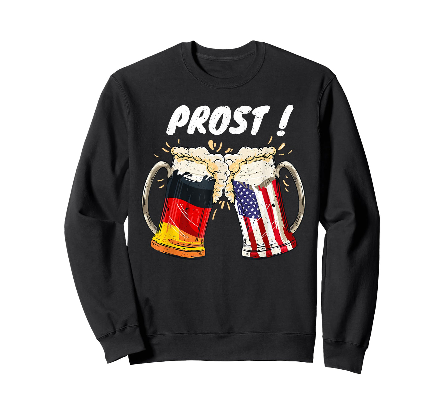 Prost Beer German American Flag Oktoberfest Mug For Men T-Shirt