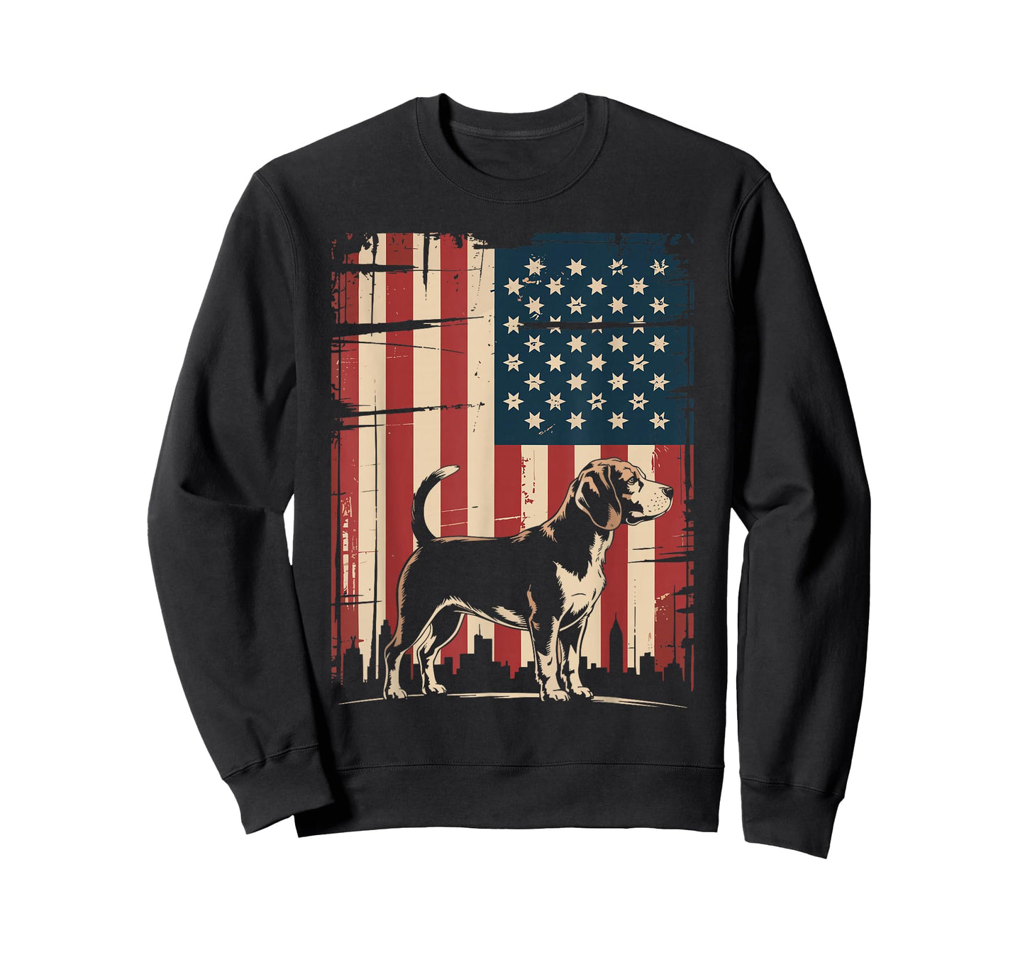 Beagle 4th Of July American Flag Patriotic USA Flag T-Shirt