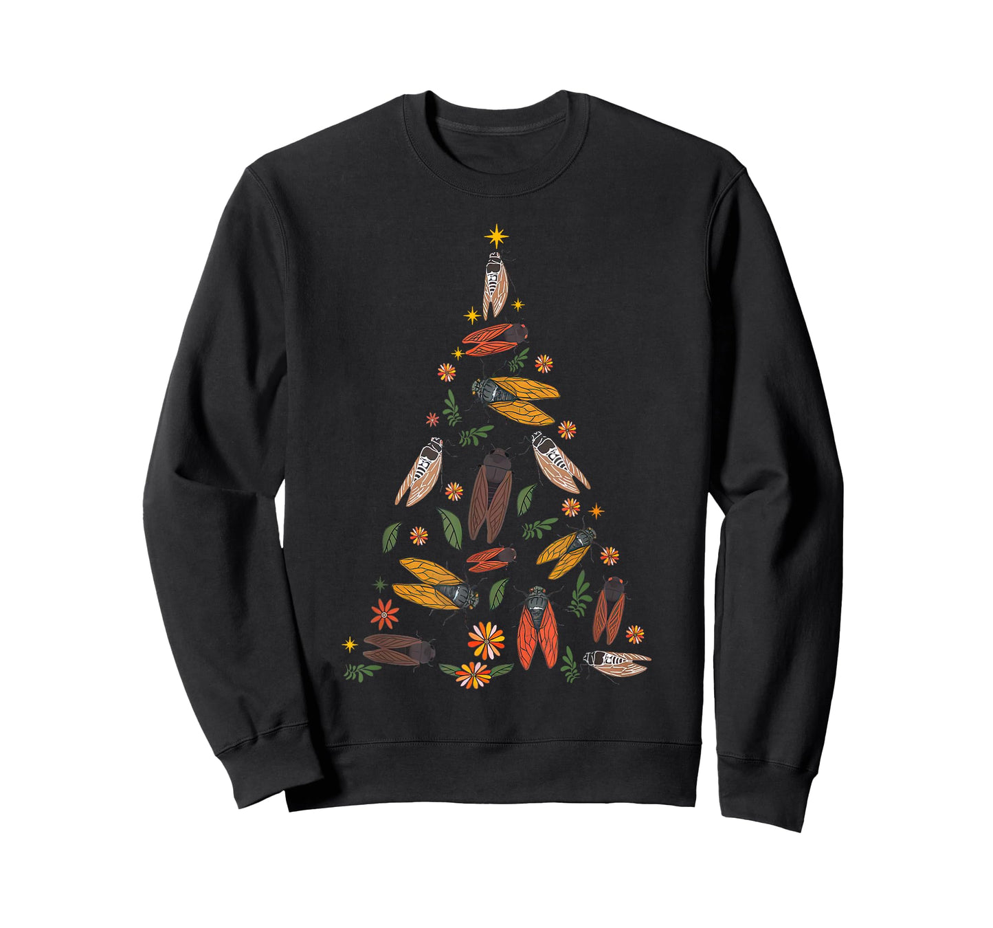 Cicada Christmas Tree Entomologist Bug Insect Nature Lover T-Shirt