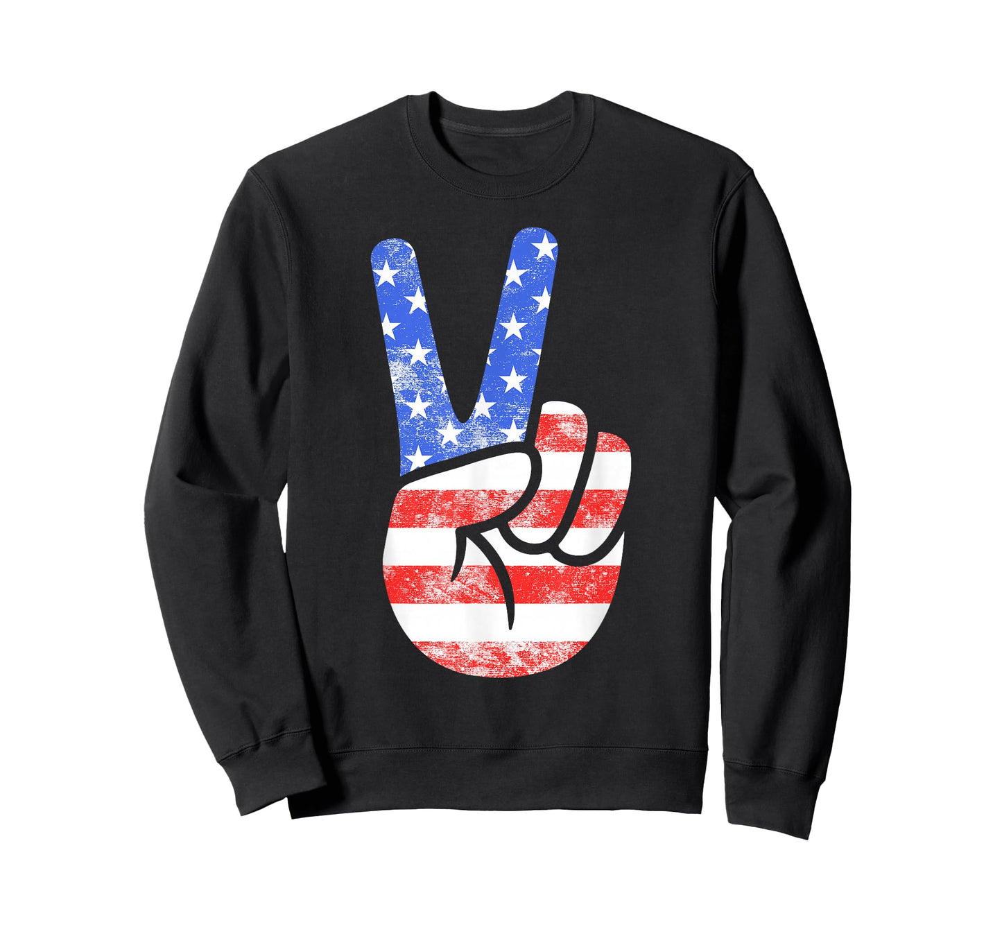 American Flag Peace Sign Hand Shirt USA 4th Fourth of July T-Shirt