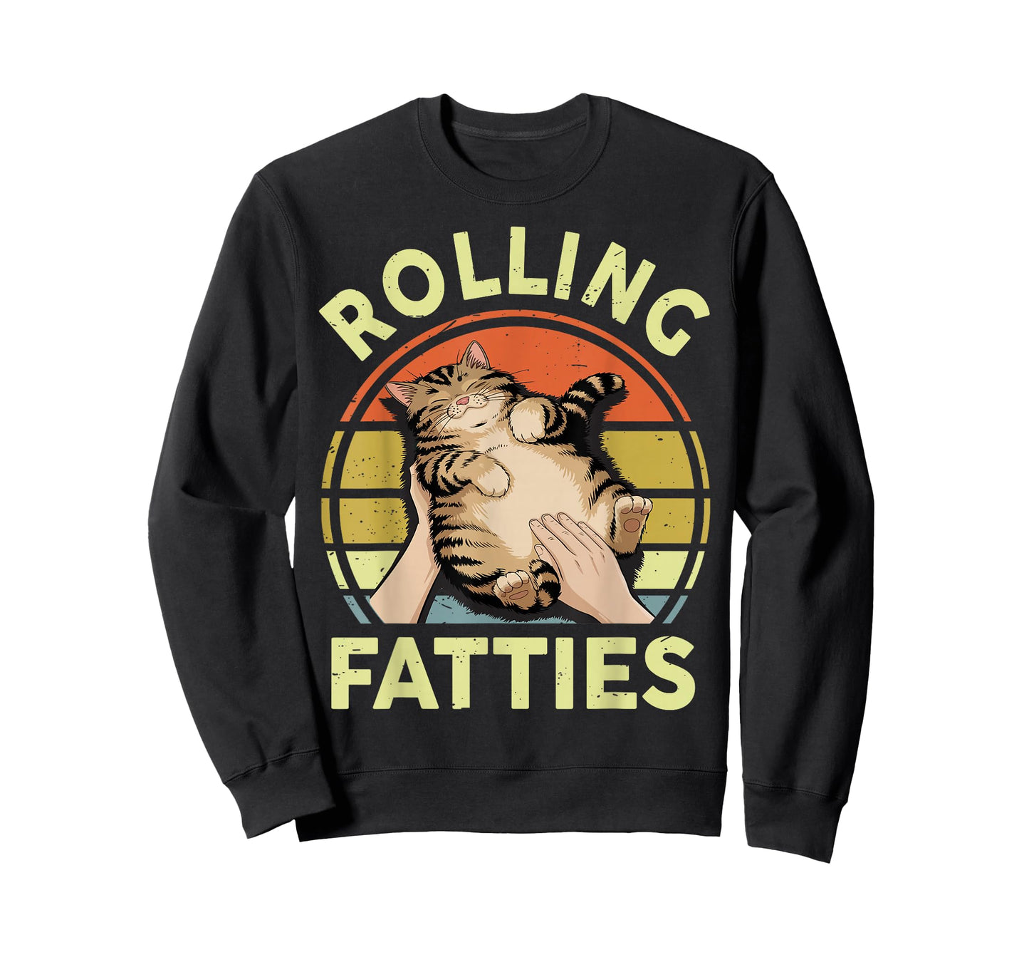 Tabby Cat Rolling Fatties Funny Cat Lover Gift Women Men T-Shirt