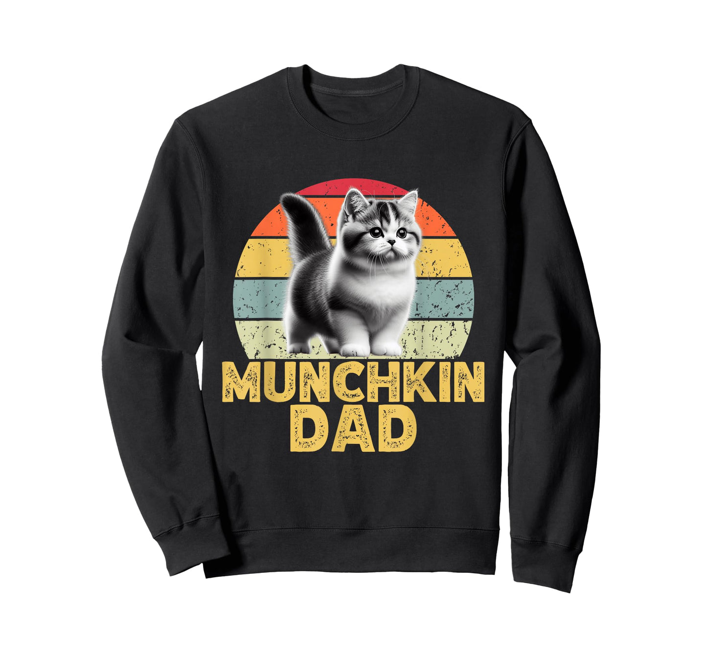 Munchkin Cat Dad Funny I Love My Munchkin Cat Retro T-Shirt