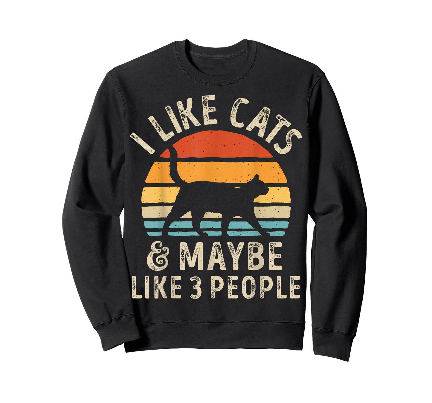 I Like Cats and Maybe Like 3 People Cat Retro Men T-Shirt