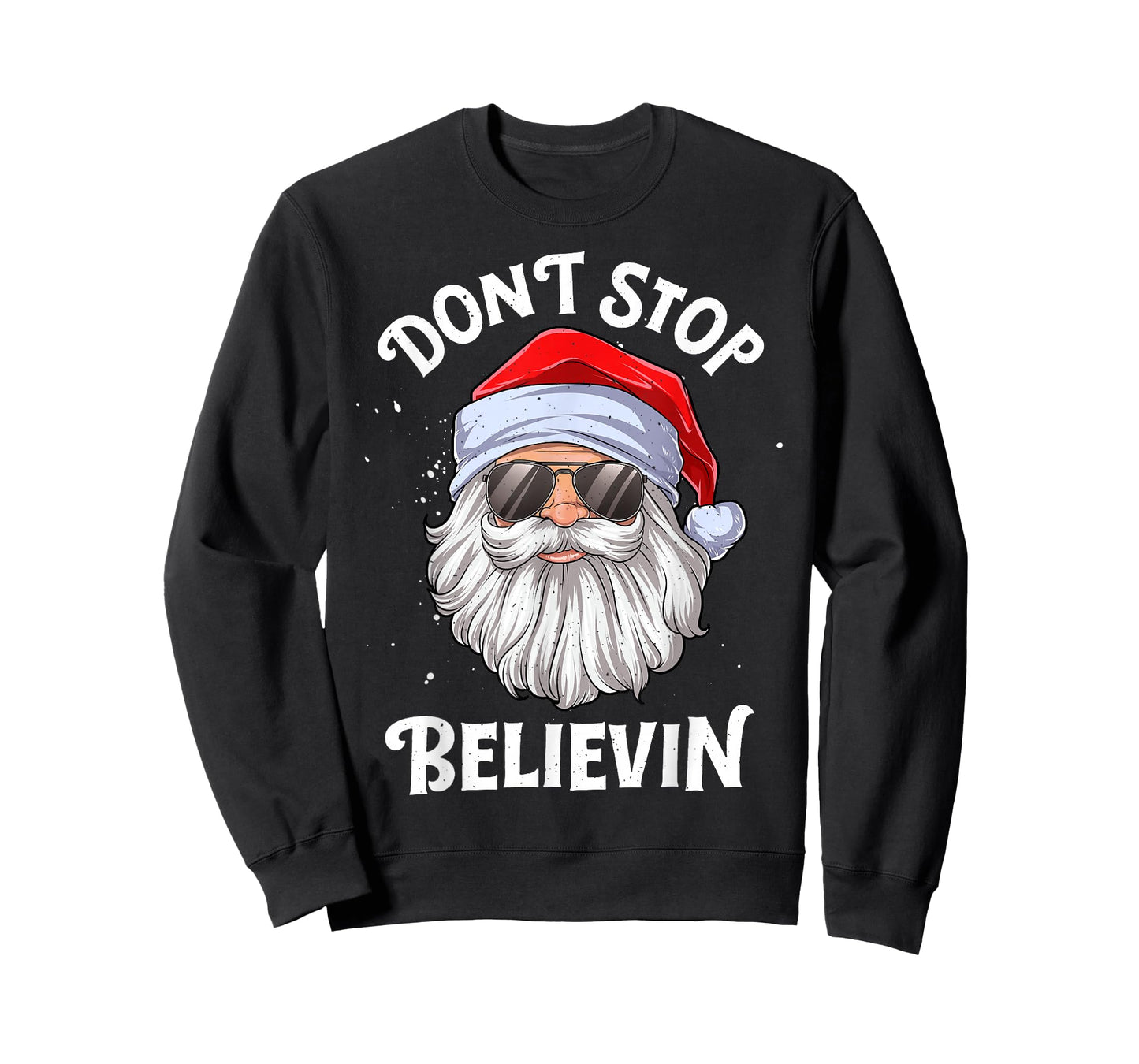 Don't Stop Believin Santa Funny Christmas Boys Kids Gifts T-Shirt