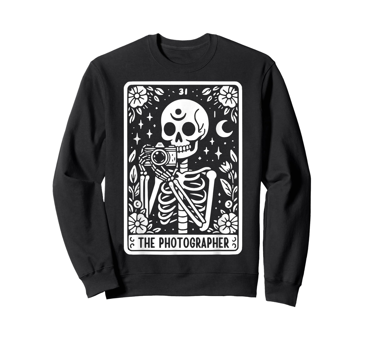 The Photographer Skeleton Tarot Card Photographer Cameraman T-Shirt
