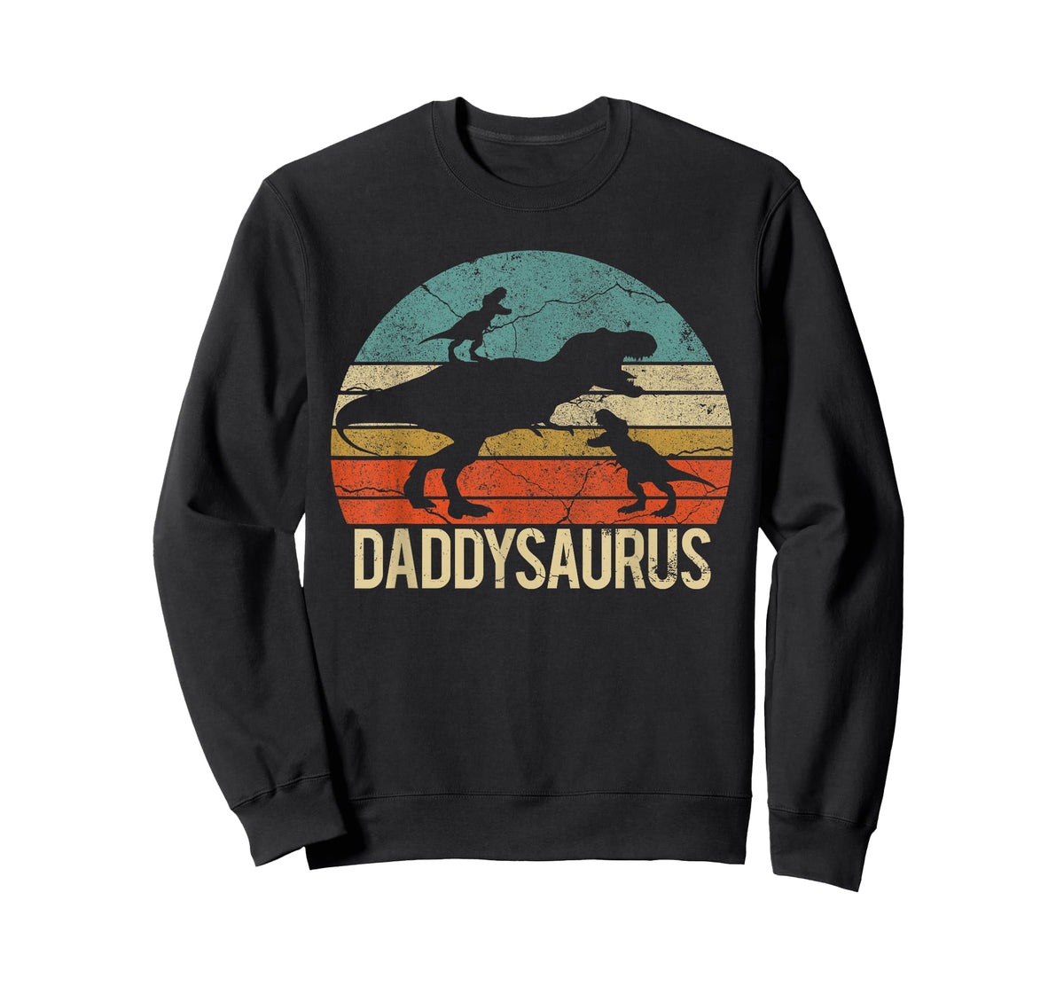 Daddy Dinosaur Daddysaurus 2 Two Kids for Dad T-Shirt