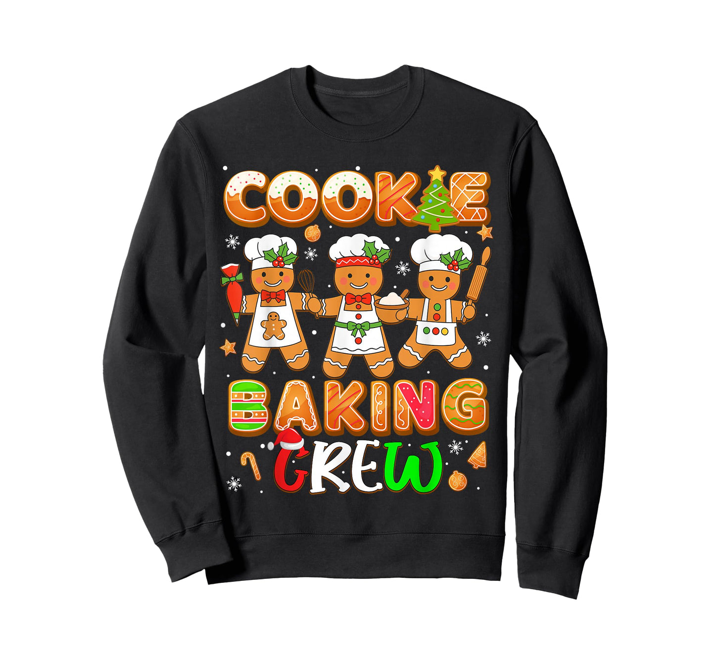 Cookie Baking Crew Funny Christmas Gingerbread Lovers T-Shirt
