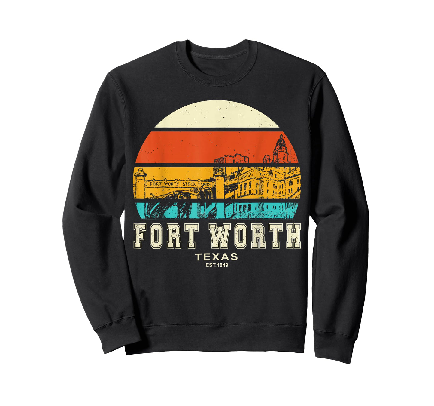 Fort Worth Stockyards Vintage T-Shirt, Small, Black