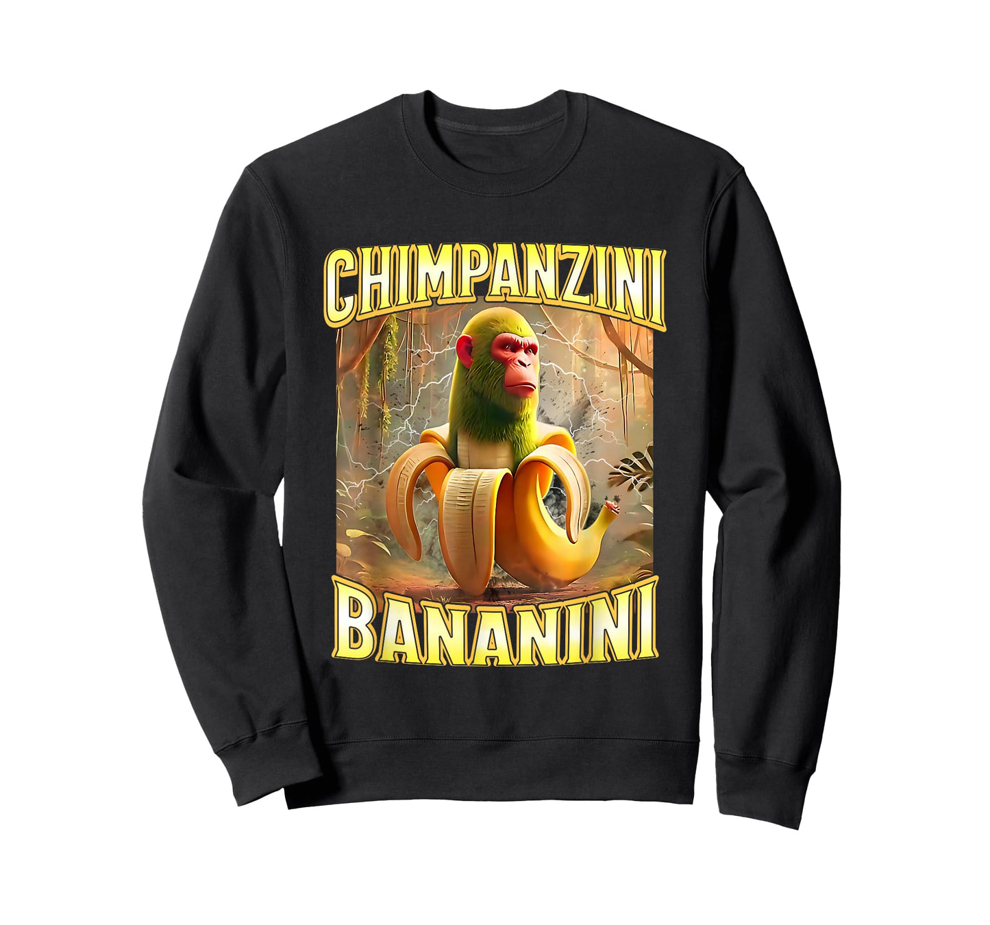 Chimpanzini Bananini Banana Monkey Meme - Italian Brainrot T-Shirt