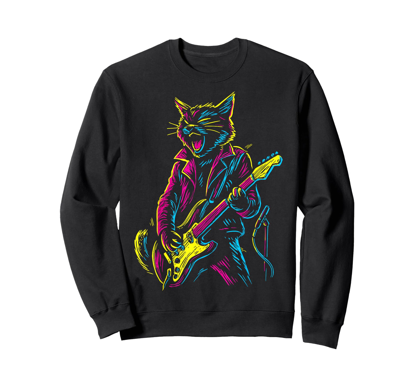 Rock and Roll Cat Guitarist T-Shirt