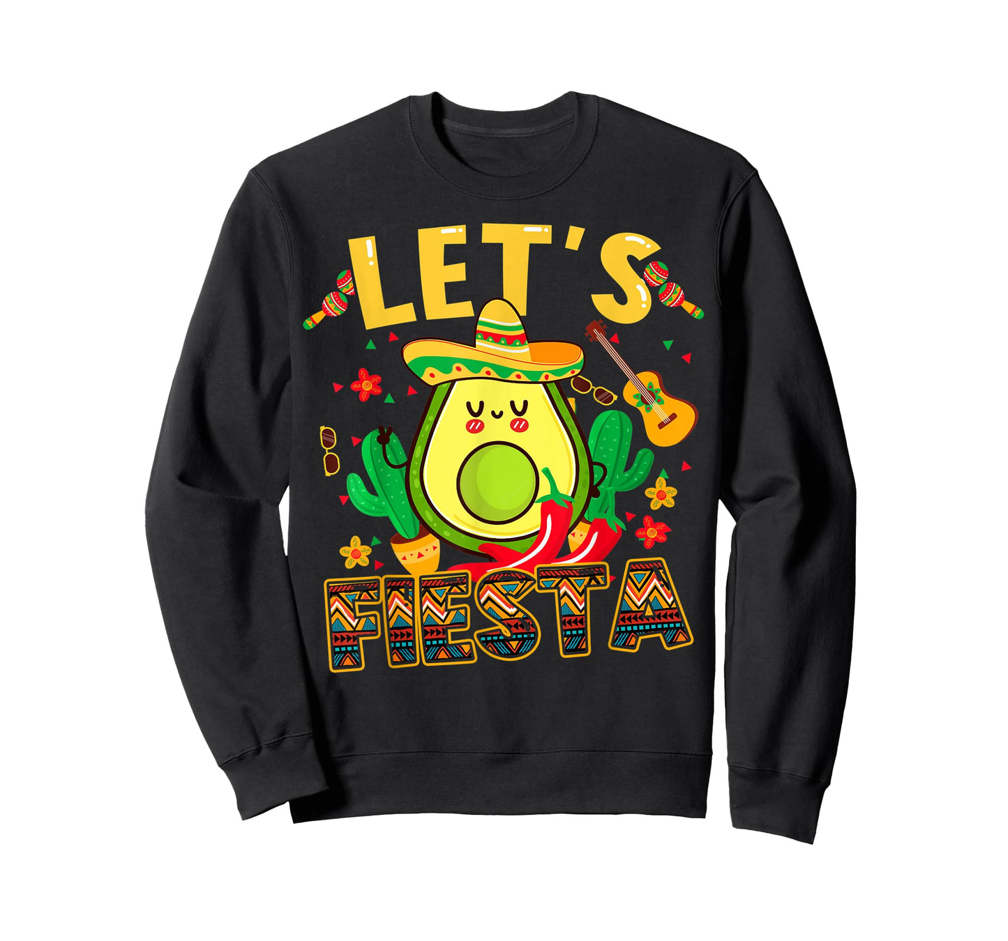 Funny Cinco De Mayo Lets Fiesta Avocado Kids Toddler Women T-Shirt