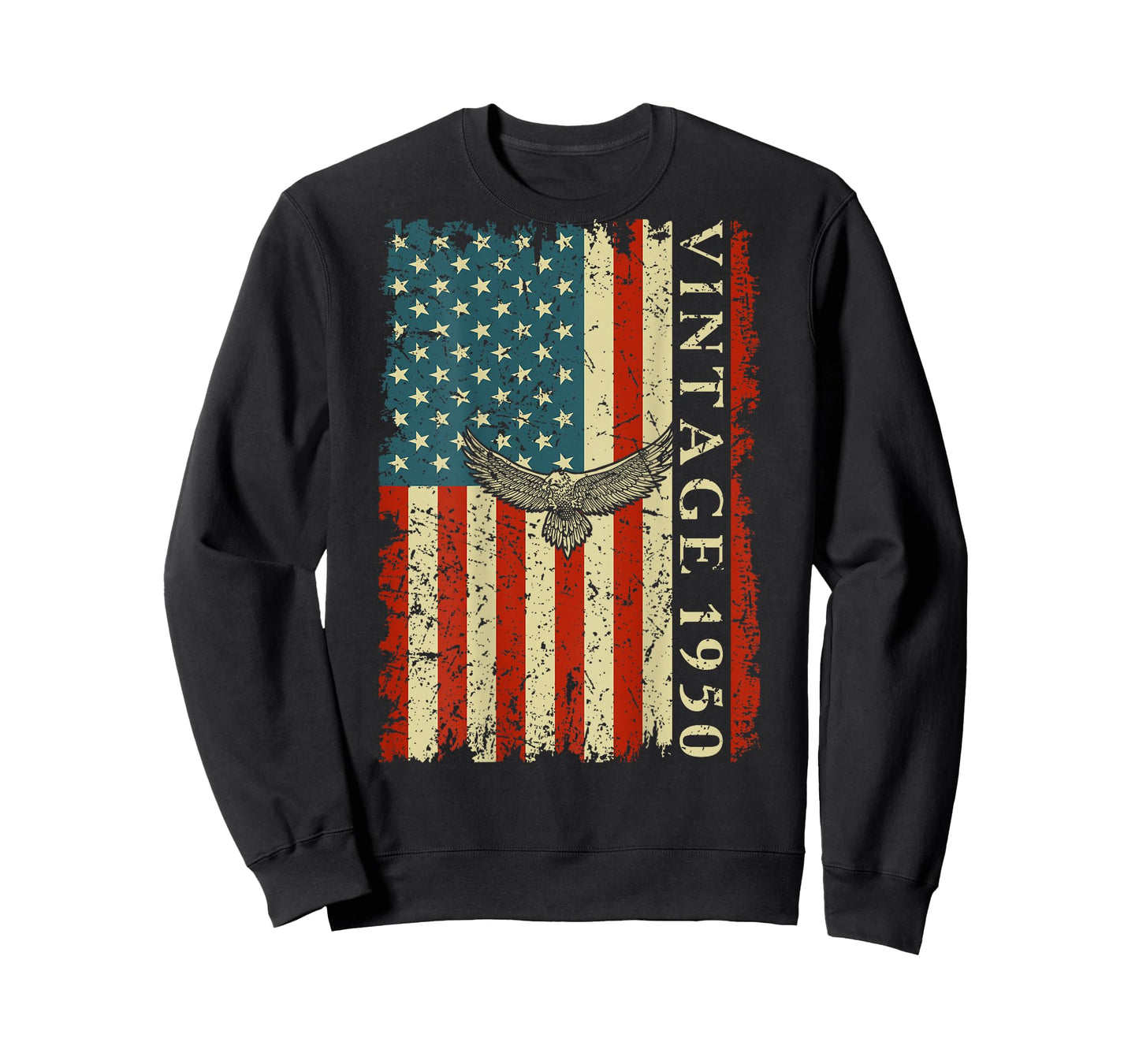 1950 75 Years Old Birthday Gifts USA Flag Eagle Vintage 1950 T-Shirt