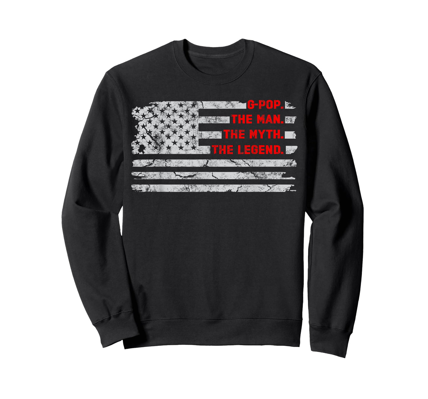 G-pop The Man Myth Legend fathers day Vintage American Flag T-Shirt