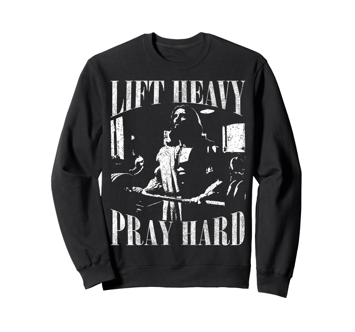 Lift Heavy Pray Hard Gym Jesus Christian for Christian T-Shirt