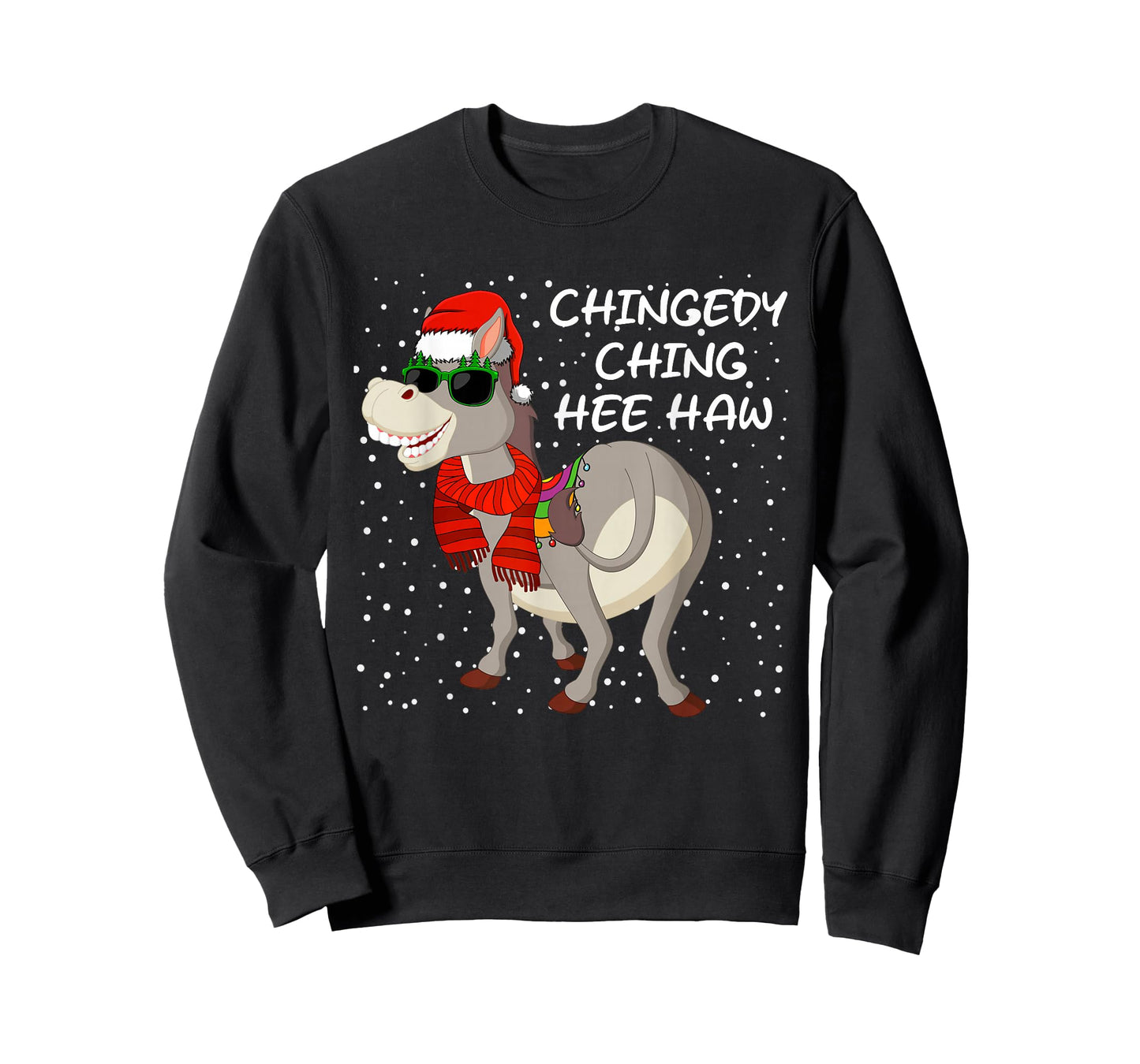 Christmas Donkey Italian Xmas Funny Donkey Lover Pajamas T-Shirt