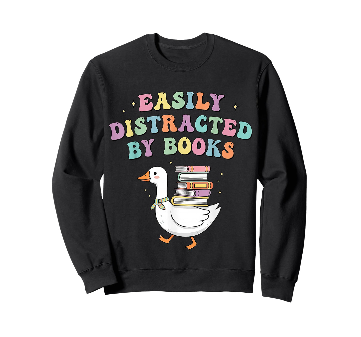 Easily Distracted By Books Silly-Goose Bookish Library Read T-Shirt
