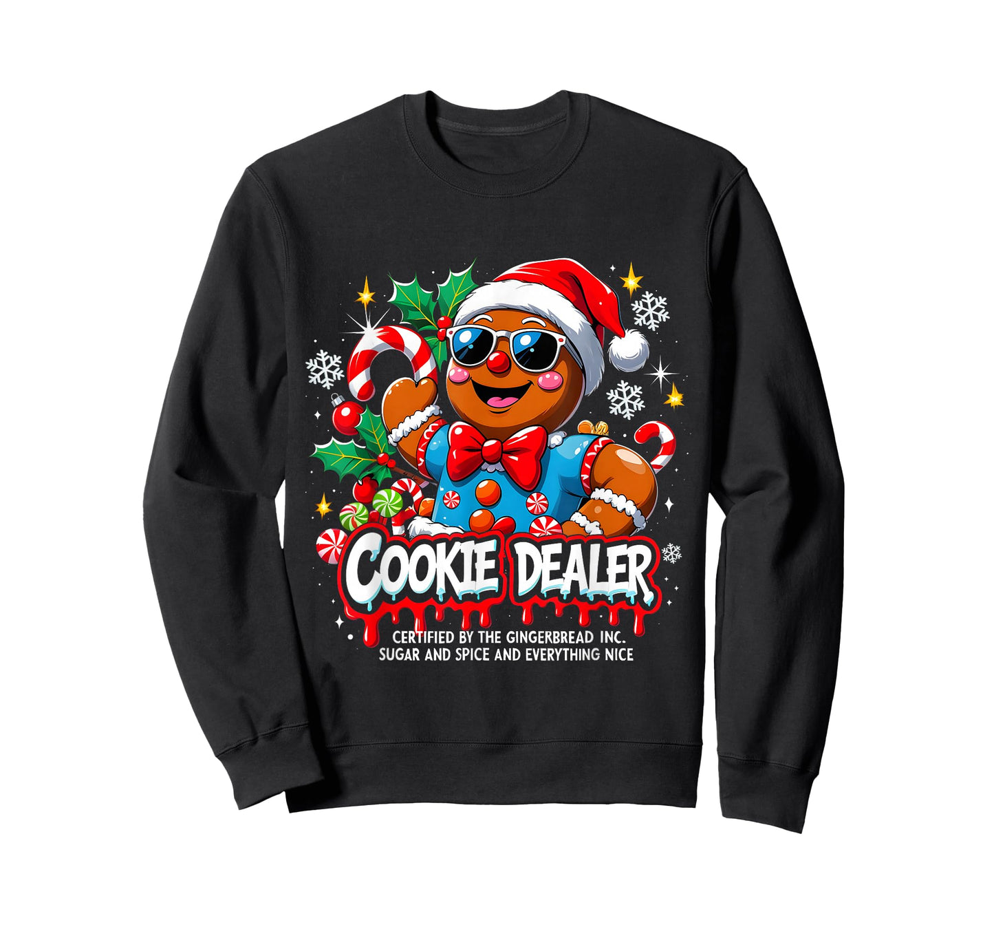 Cookie Dealer Funny Gingerbread Christmas Art T-Shirt
