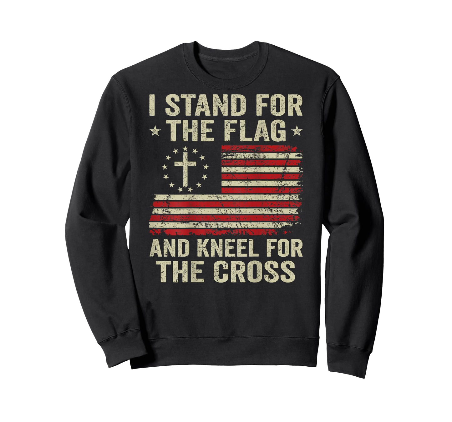 I Stand For The Flag And Kneel For The Cross (ON BACK) T-Shirt