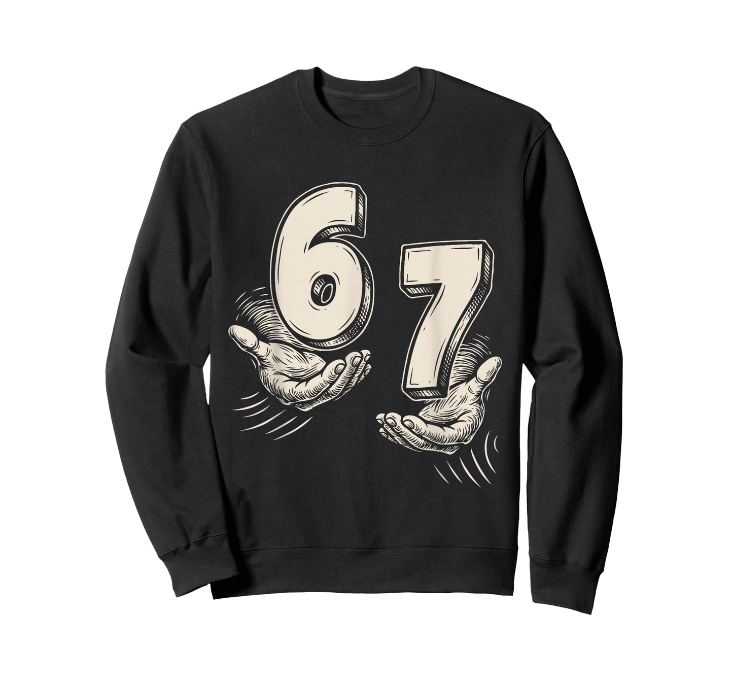 67 Meme Hands Six Seven 6 7 Teens Boys Kids 6-7 Funny T-Shirt