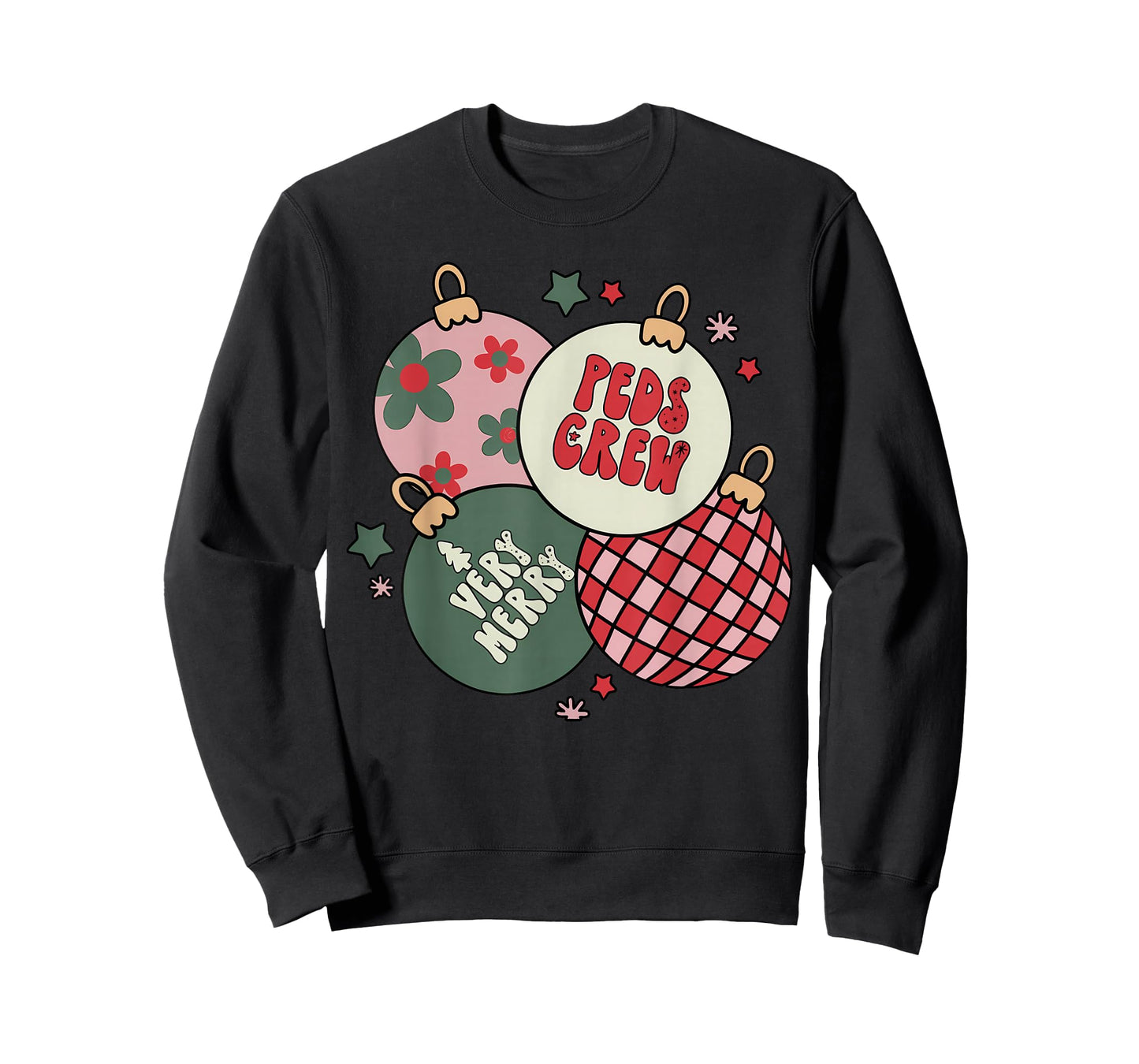 Christmas Ornament Peds Crew Pediatric Nurse Xmas Holiday T-Shirt