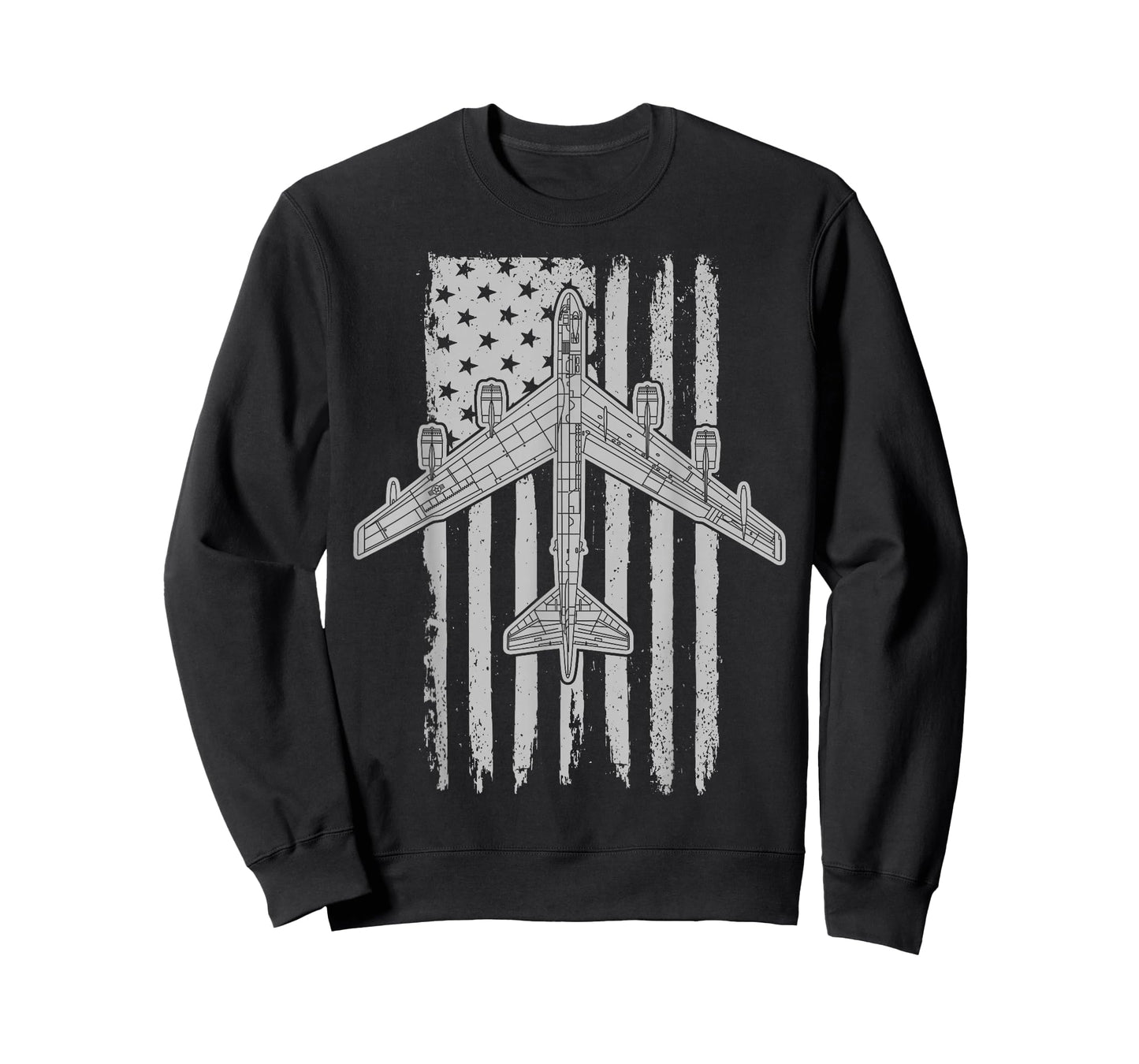 B-52 Stratofortress Bomber Airplane American Flag B52 T-Shirt
