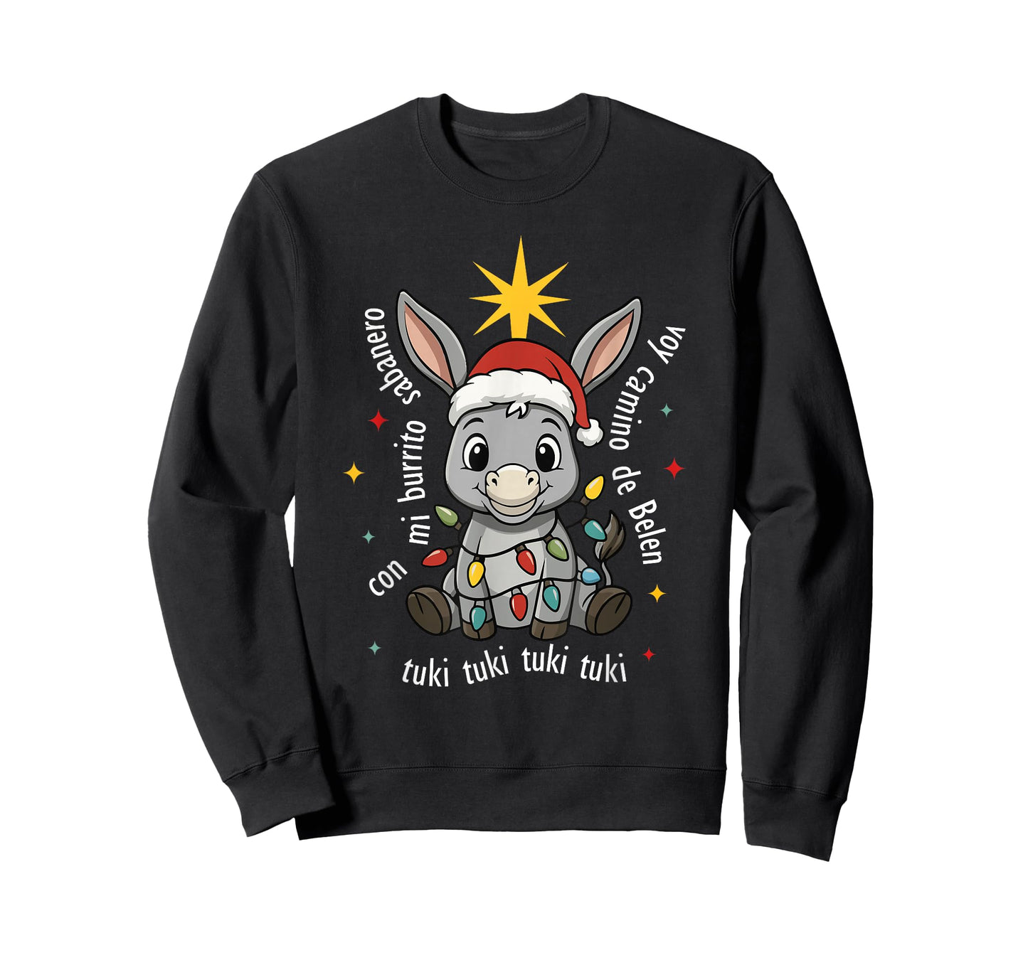 Con Mi Burrito Sabanero Mexican Tuki Tuki Donkey Latino Xmas T-Shirt