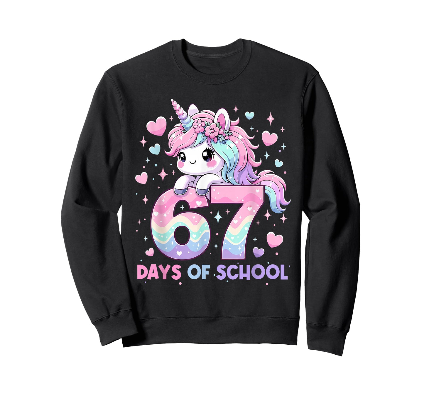 Dabbing Unicorn 67 Days of School Teachers Kids Boys Girls T-Shirt