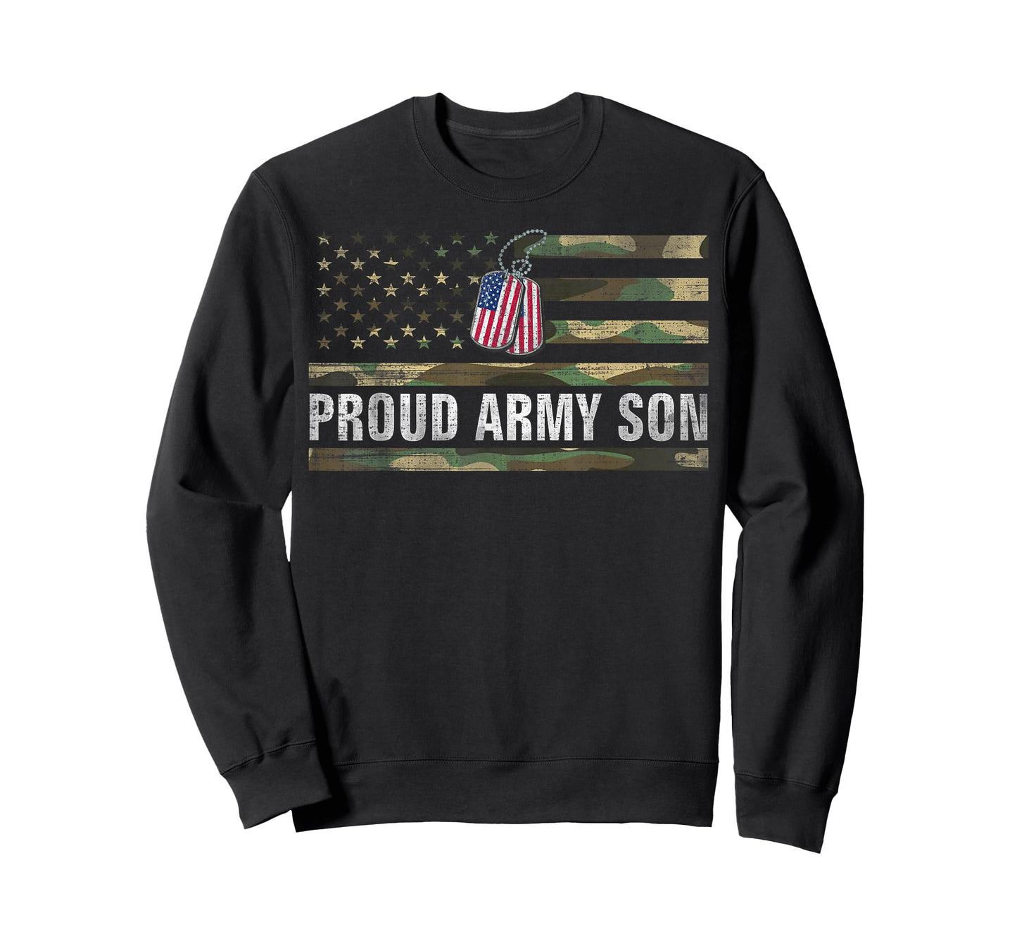 Vintage American Flag Proud Army Son Veteran Day Gift T-Shirt