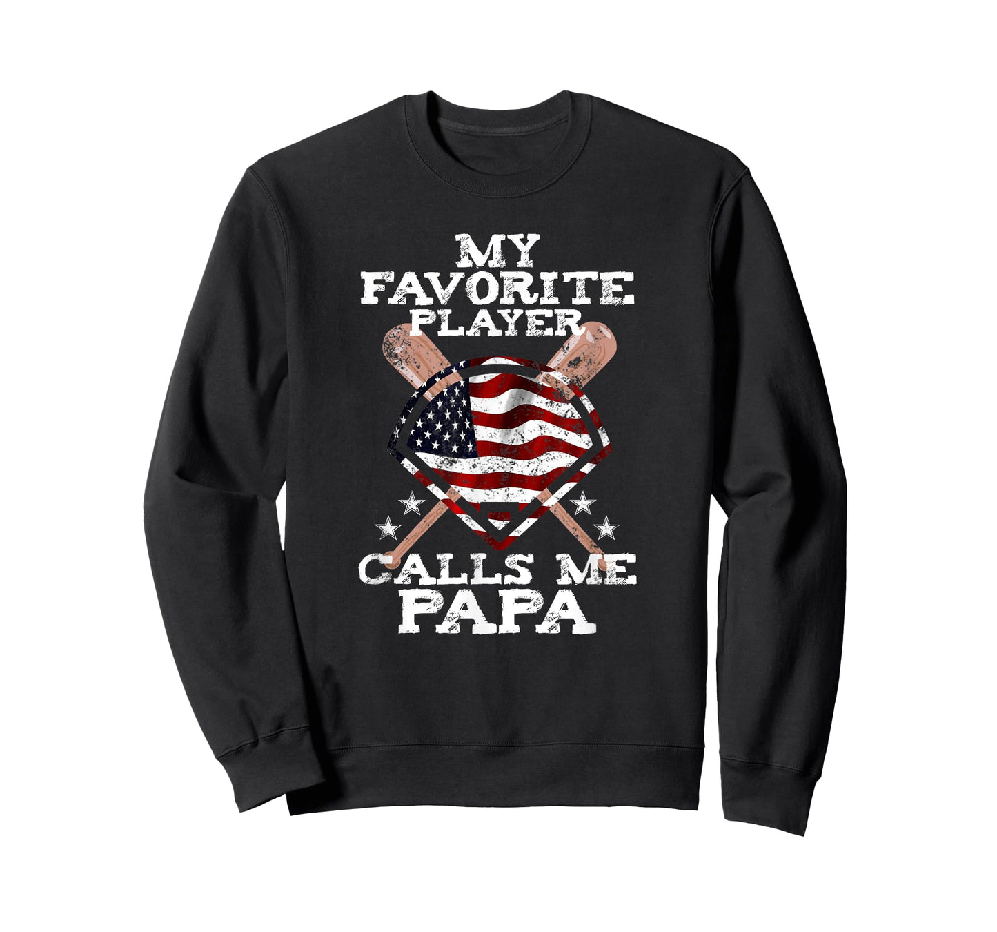 My Favorite Player Calls Me Papa Shirt Grandpa Baseball Gift T-Shirt