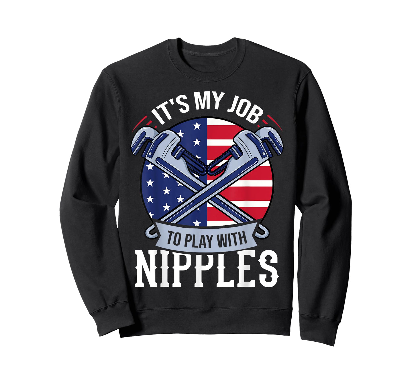 Pipefitter Steamfitter Gift Plumber USA American Flag Women Men T-Shirt