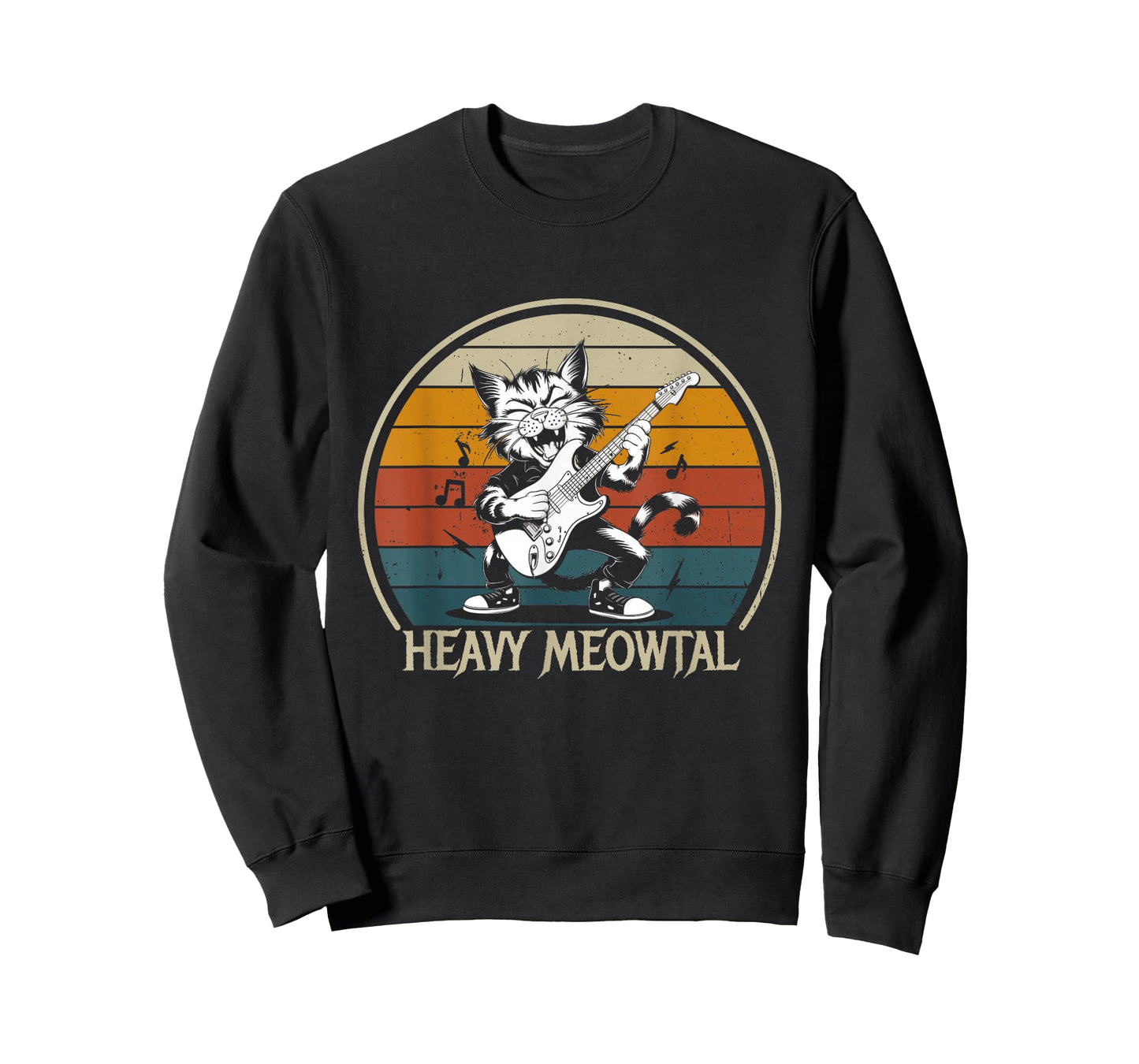 Funny Cat Guitar Shirt - Jamming Rock Cat Playing Guitar T-Shirt