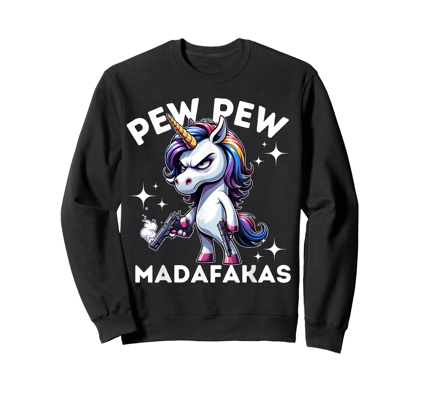 Pew Pew Madafakas Angry Unicorn Crazy pew T-Shirt