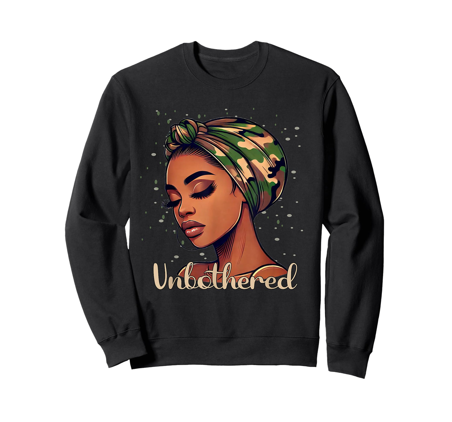 Unbothered Camo Scarf Black Woman Camouflage T-Shirt