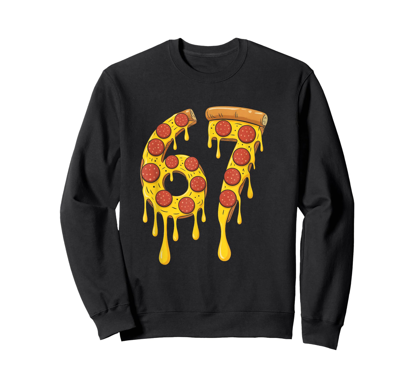 Funny Six Seven Pizza 67 Number T-Shirt