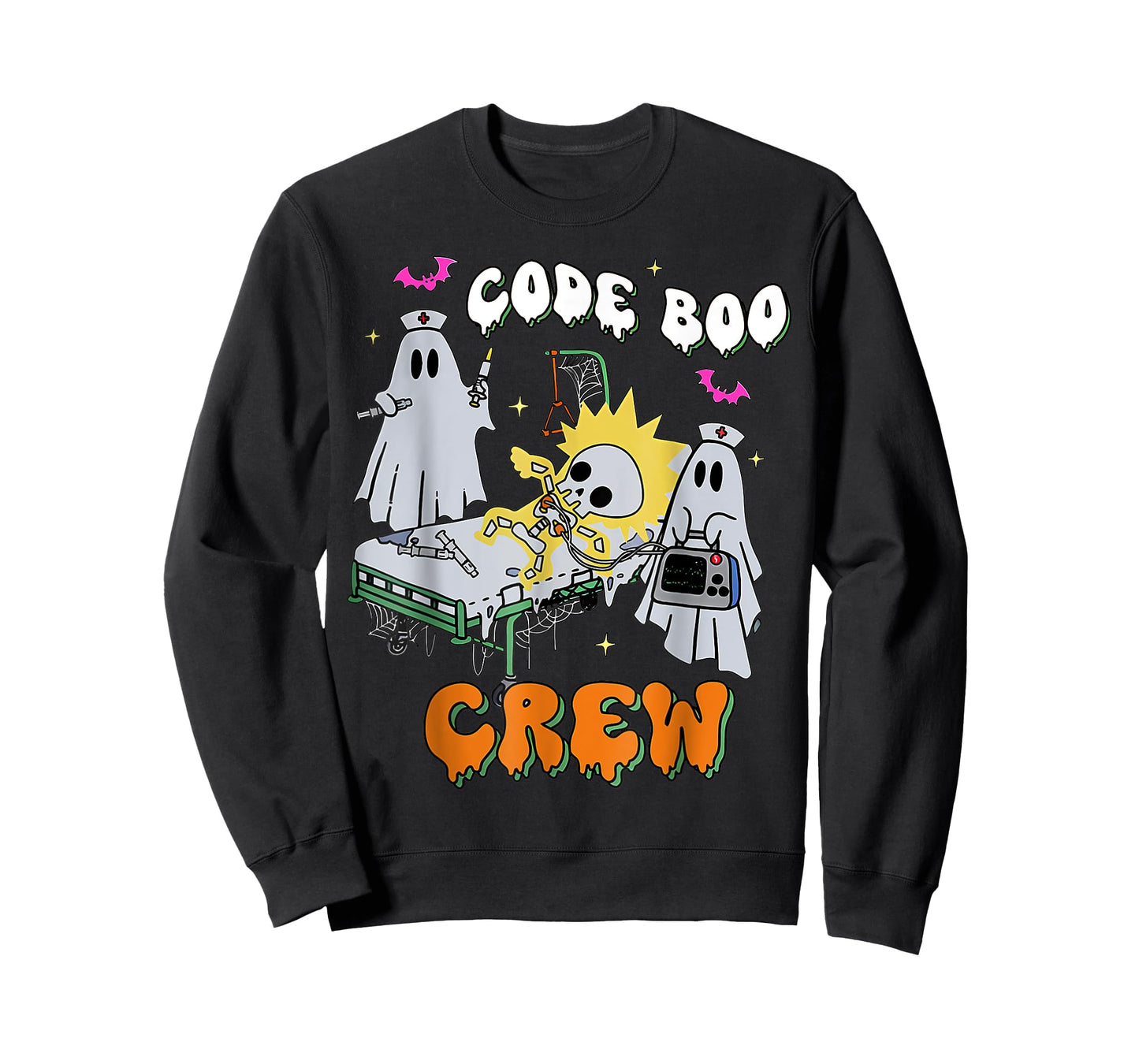 Code Boo Crew Funny Ghost Nurse Halloween Costume Nursing T-Shirt