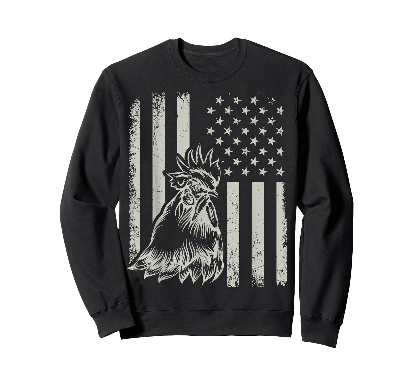 Proud Patriotic Chicken Rooster Farmer Lover American Flag T-Shirt