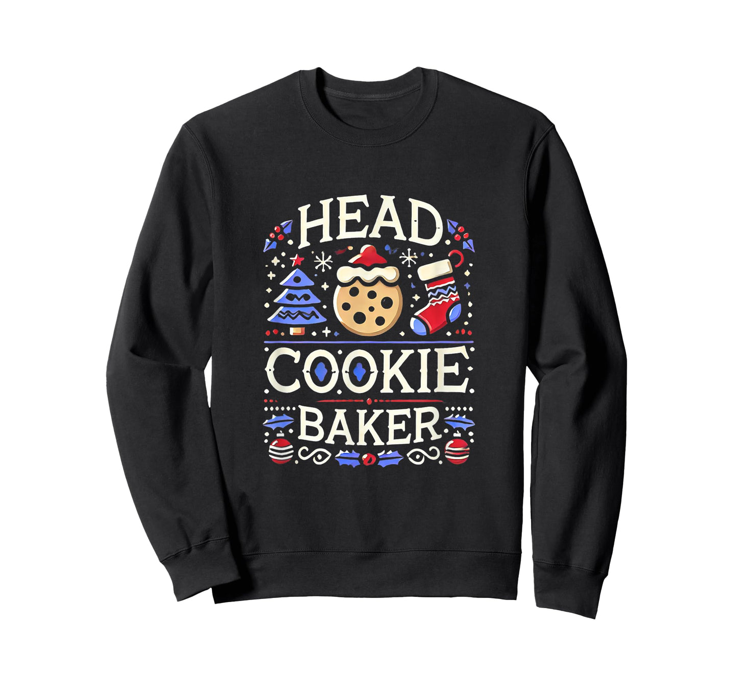 Christmas Head Cookie Baker Xmas Cookie Baking T-Shirt