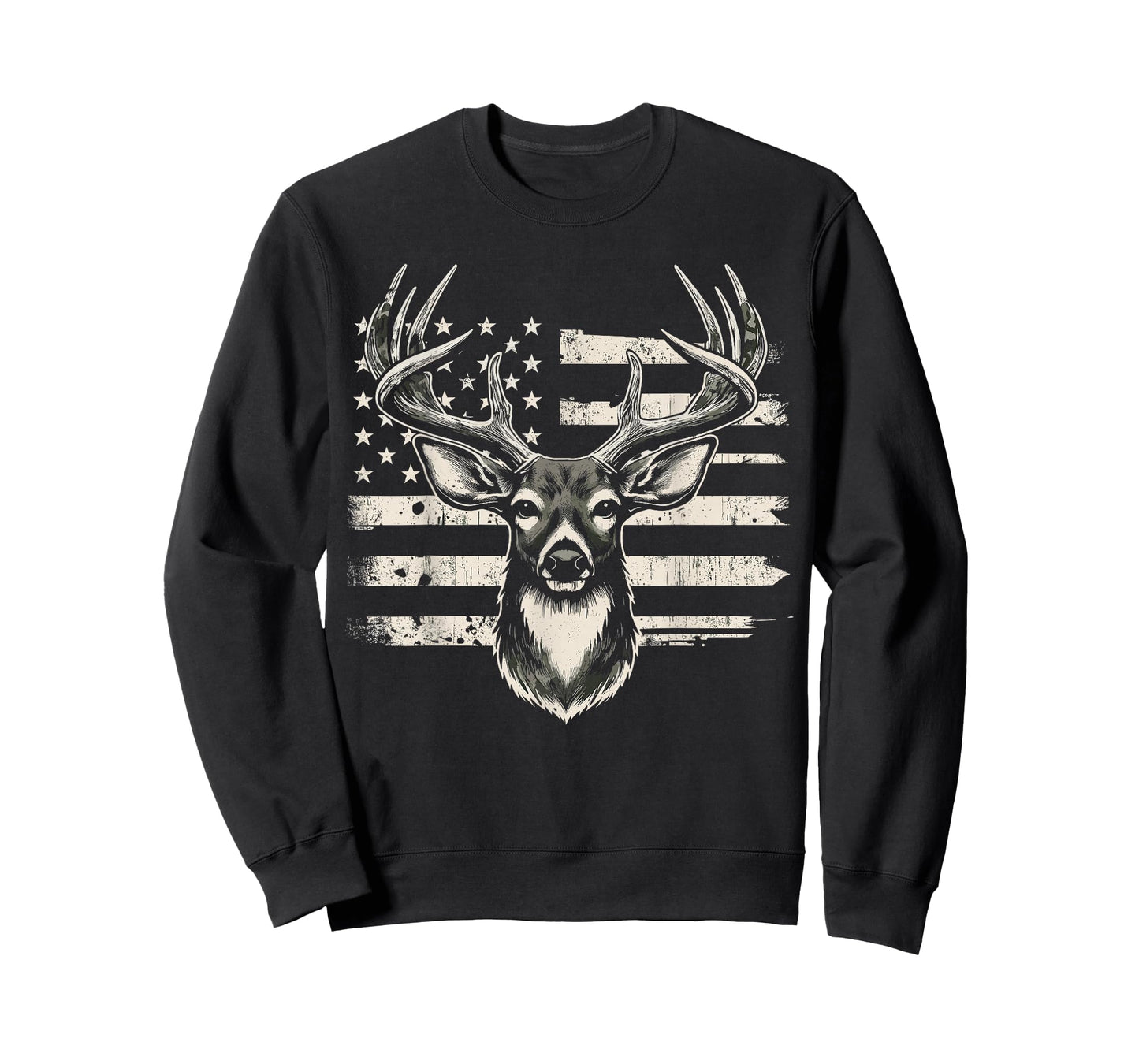 Deer Hunting USA Flag American T-Shirt