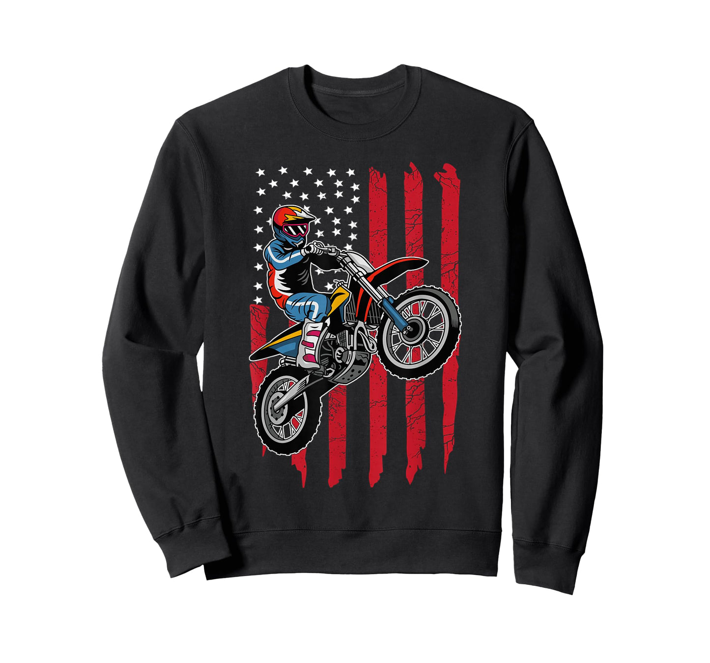 Motocross American Flag Bike Rider T-Shirt Motocross Clothes T-Shirt
