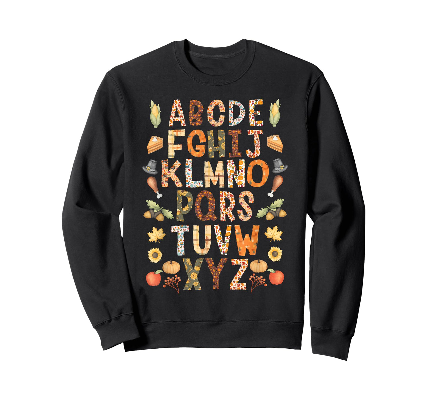 Alphabet Funny Turkey Thanksgiving Costume Preschool Teacher T-Shirt