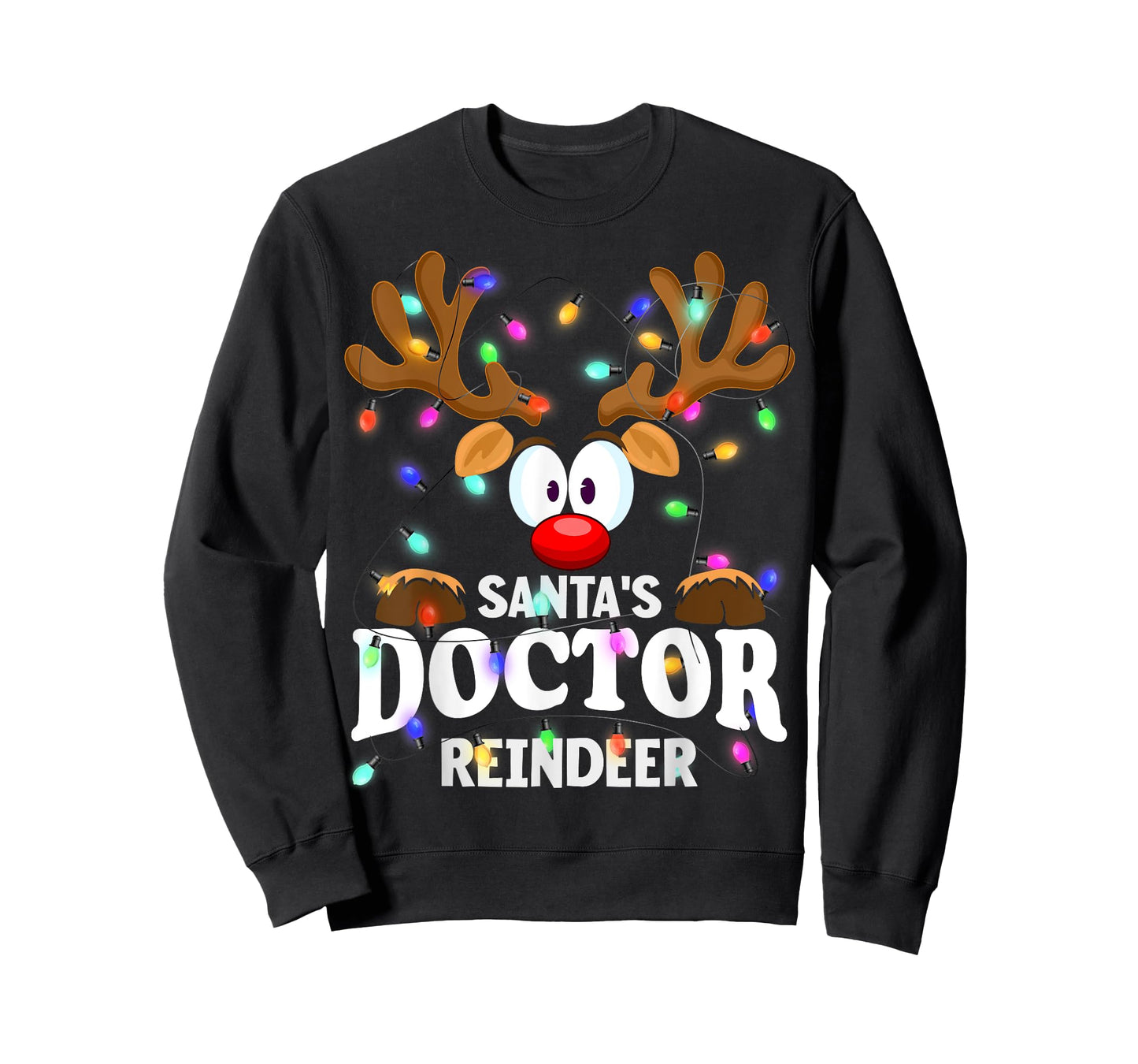 Christmas Men Women Santa's Doctor Reindeer T-Shirt